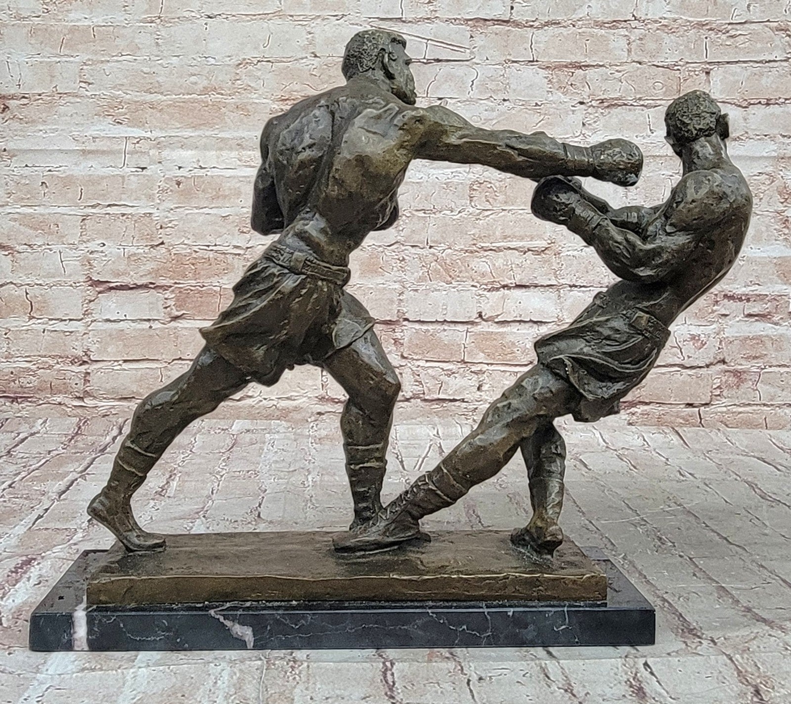 Boxing Ring Side Fighting Decor Bronze Sculpture Statue Figurine Figure Sale Art