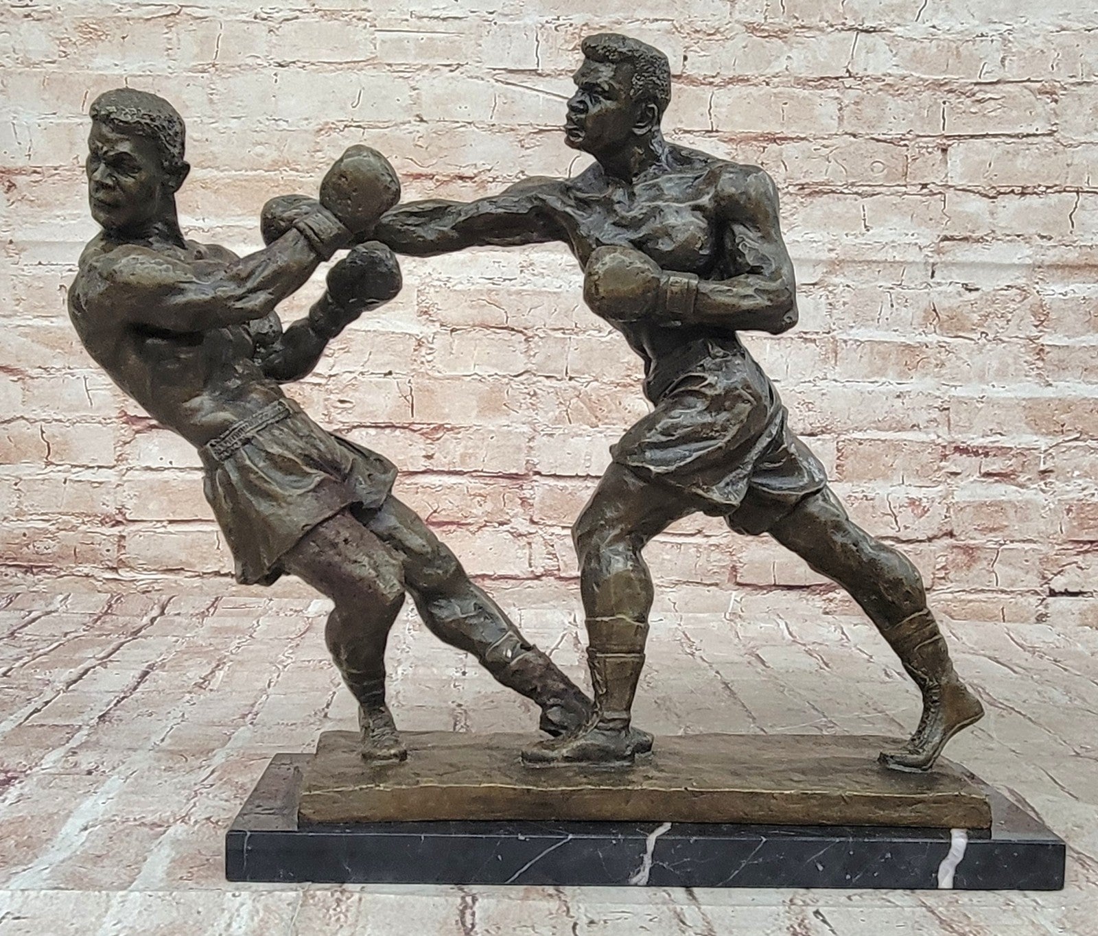 Boxing Ring Side Fighting Decor Bronze Sculpture Statue Figurine Figure Sale Art