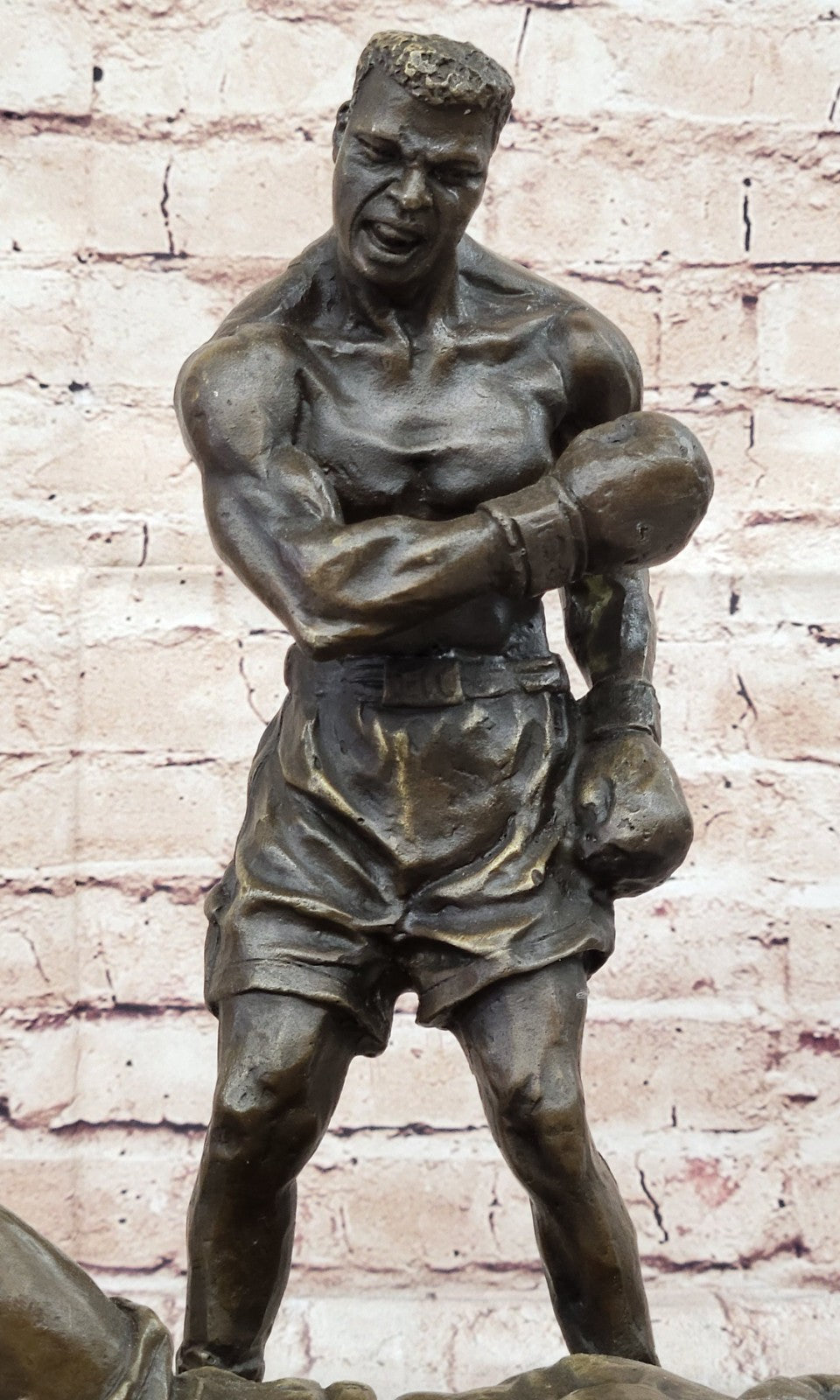Famous Boxing Champ Bronze Sculpture Marble base Statue Figurine Gift