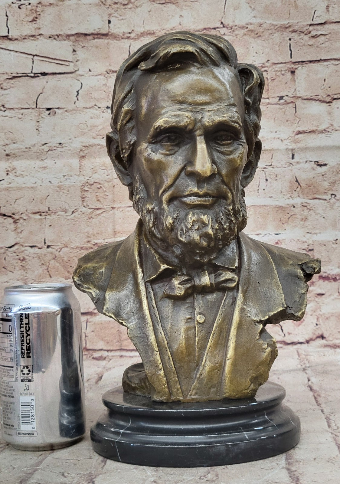 Hot Cast Abraham Lincoln USA president Bronze Sculpture Classic Artwork Figurine