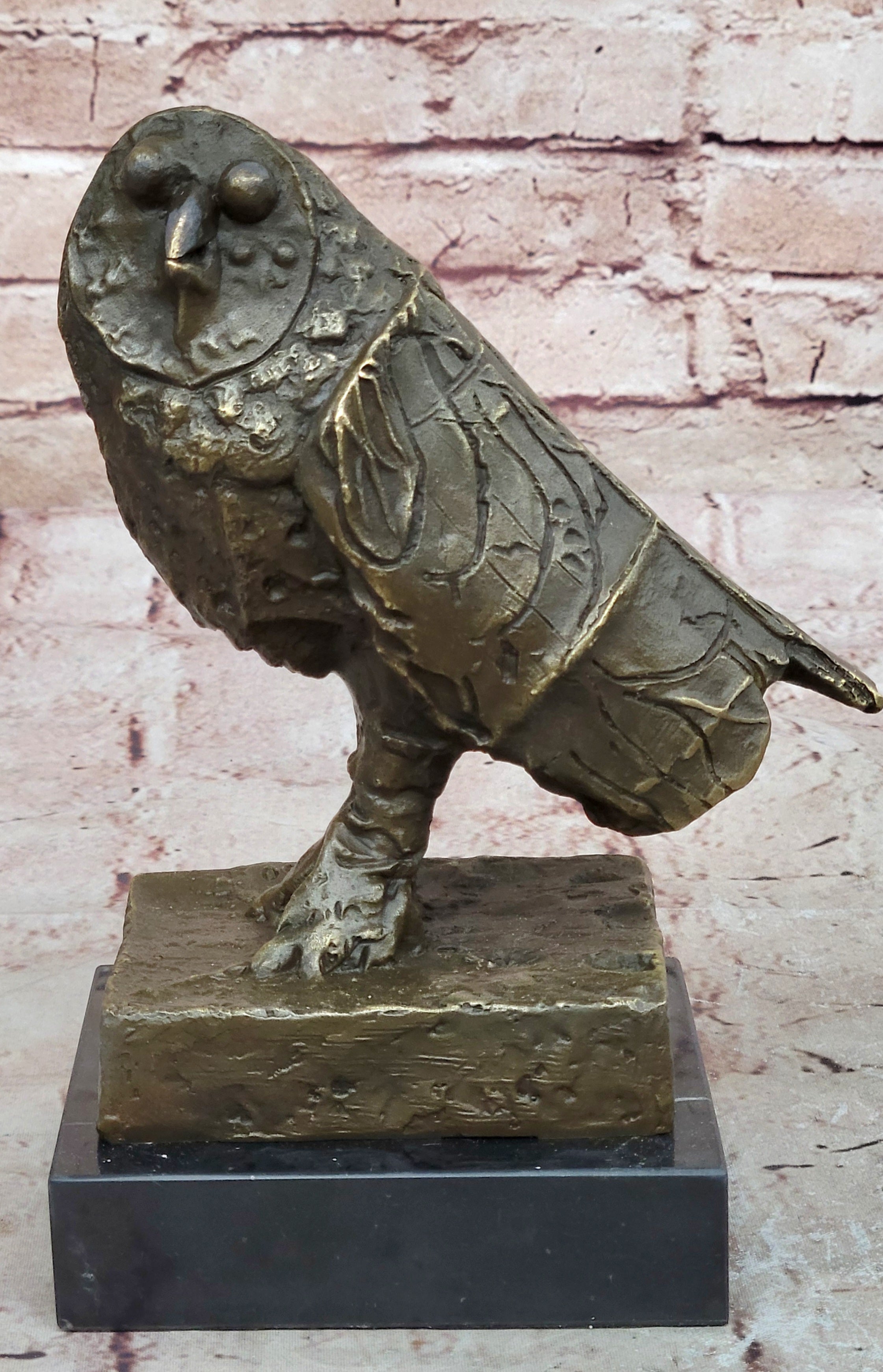 Handcrafted bronze sculpture Decor Home Marble Owl Art Modern Abstract picasso