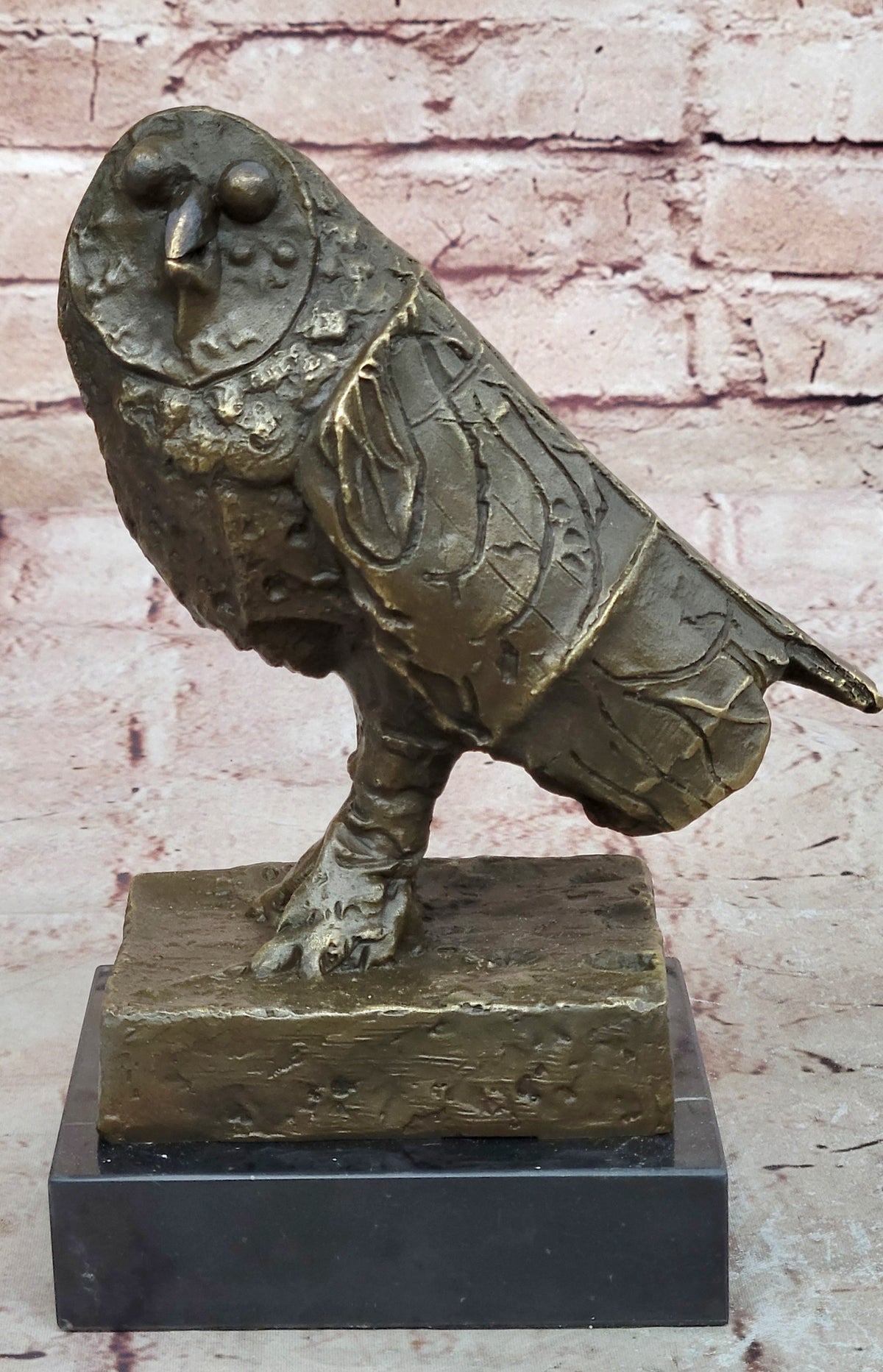 Handcrafted bronze sculpture Decor Home Marble Owl Art Modern Abstract picasso