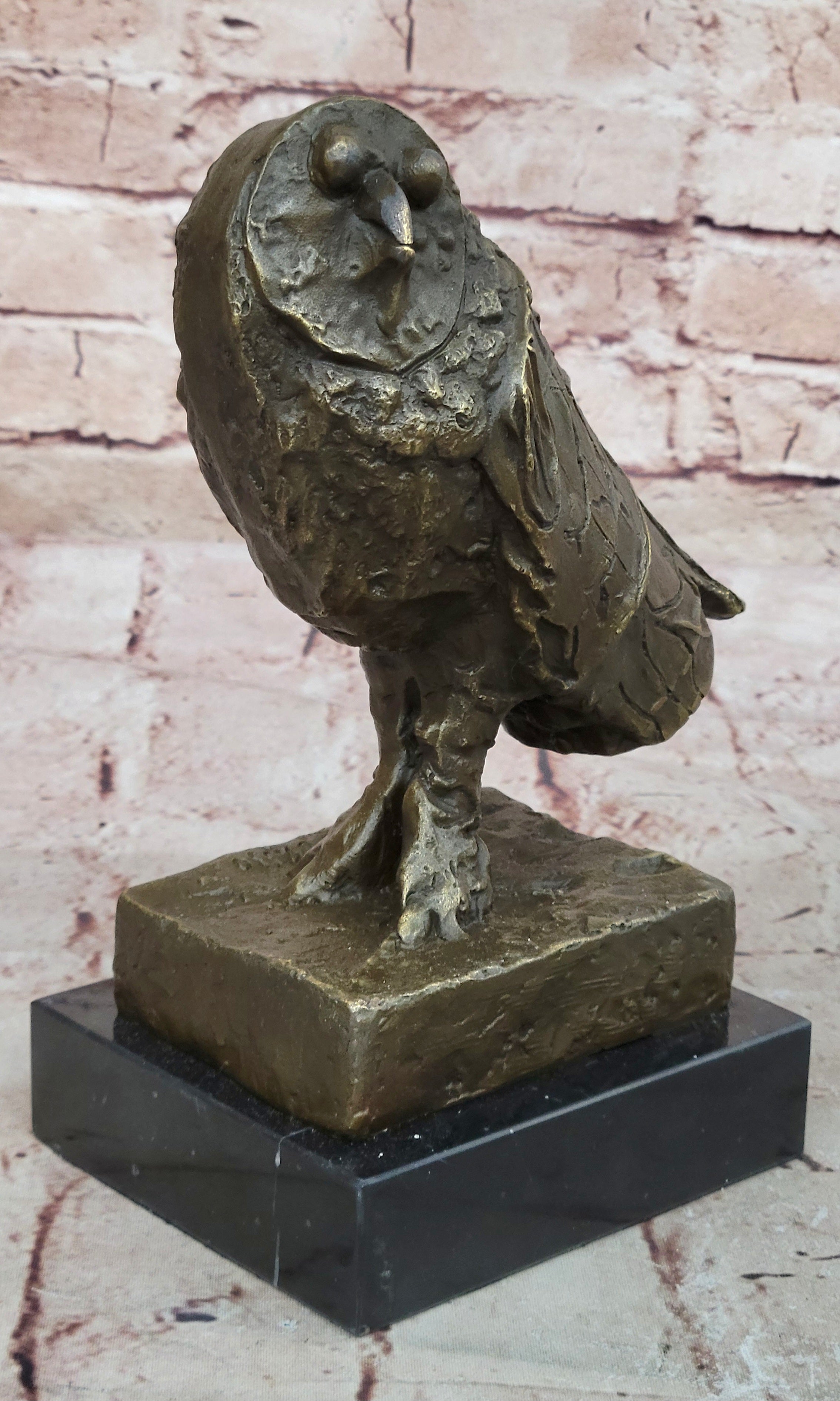Handcrafted bronze sculpture Decor Home Marble Owl Art Modern Abstract picasso