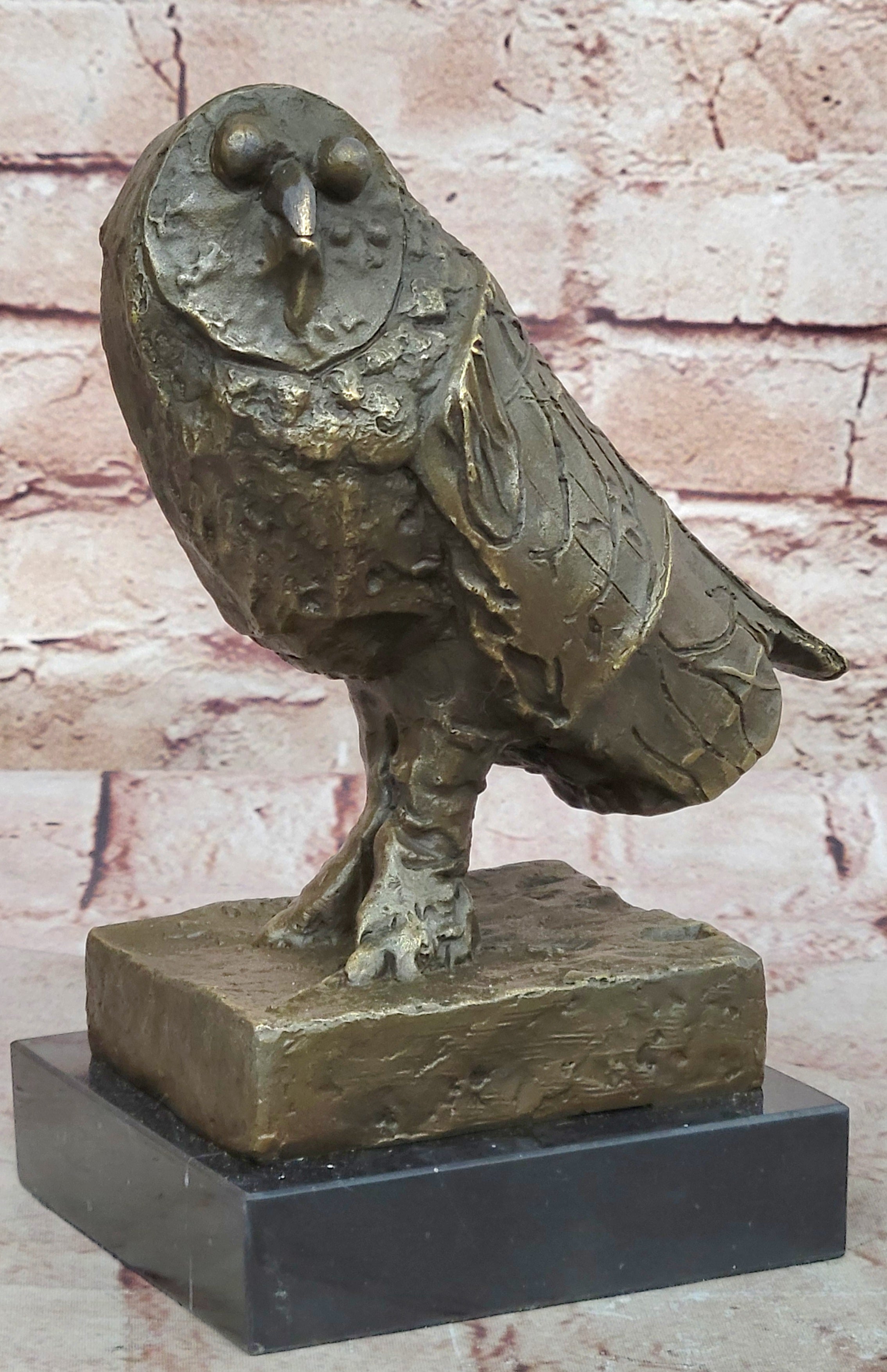 Handcrafted bronze sculpture Decor Home Marble Owl Art Modern Abstract picasso