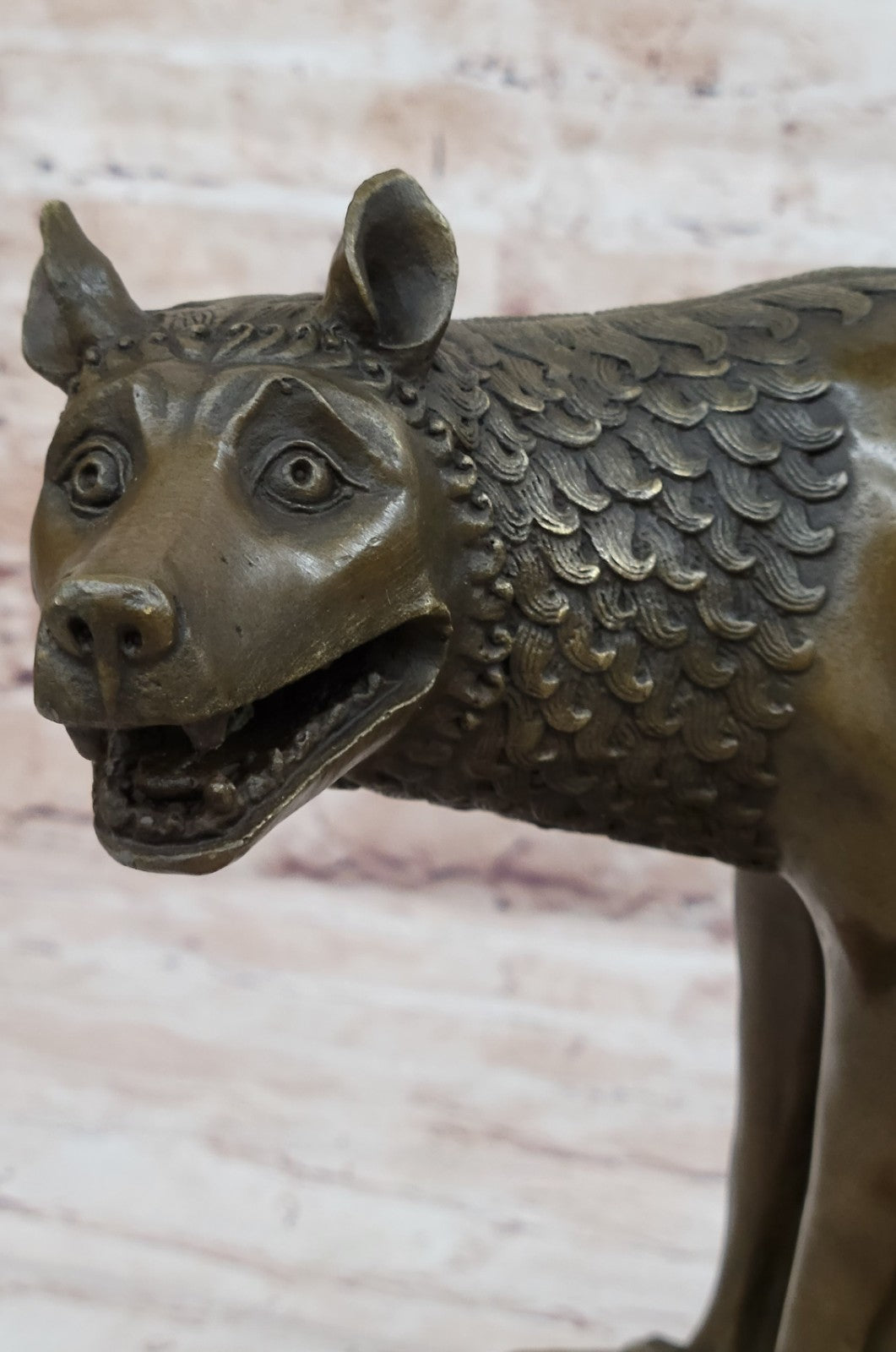 HOT CAST LARGE SHE_WOLF ROMULUS AND RAMUS MUSUEM QUALITY CLASSIC ARTWORK BRONZE