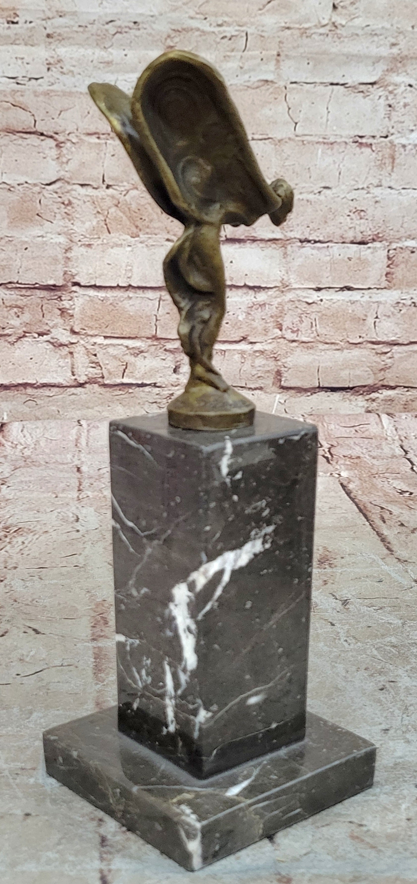 SPIRIT OF ECSTASY ROLLS ROYCE Handcrafted Art Bronze Sculpture Statue Figurine