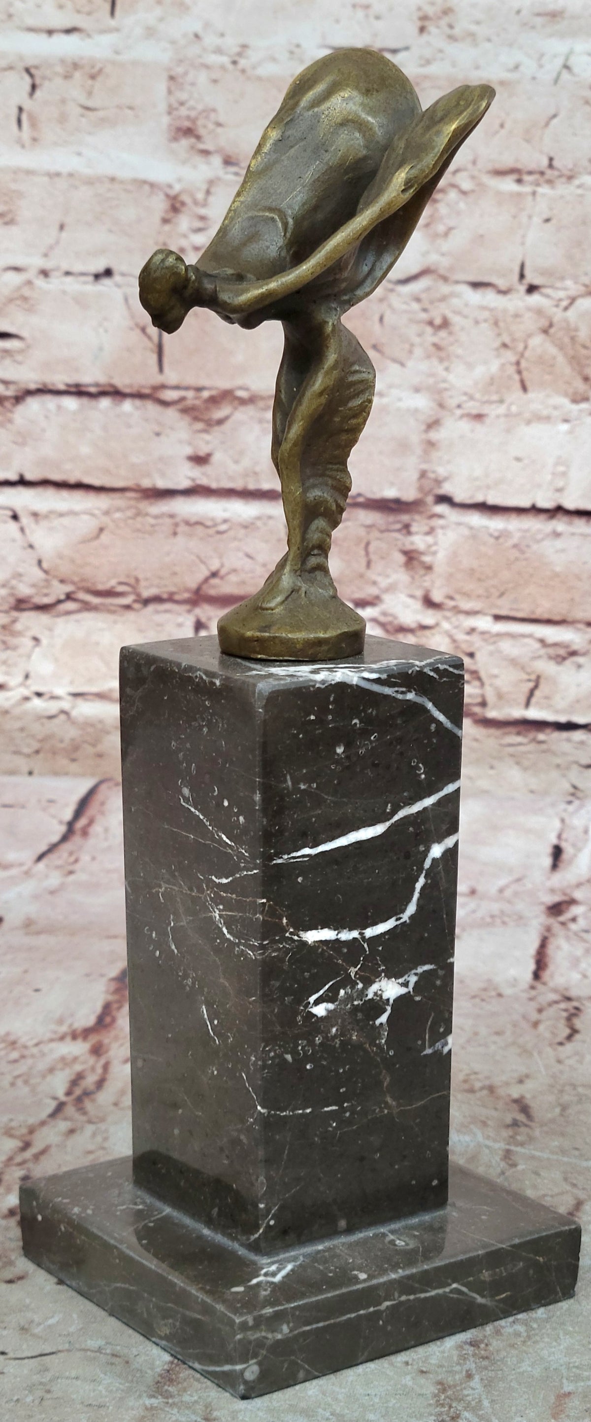 SPIRIT OF ECSTASY ROLLS ROYCE Handcrafted Art Bronze Sculpture Statue Figurine