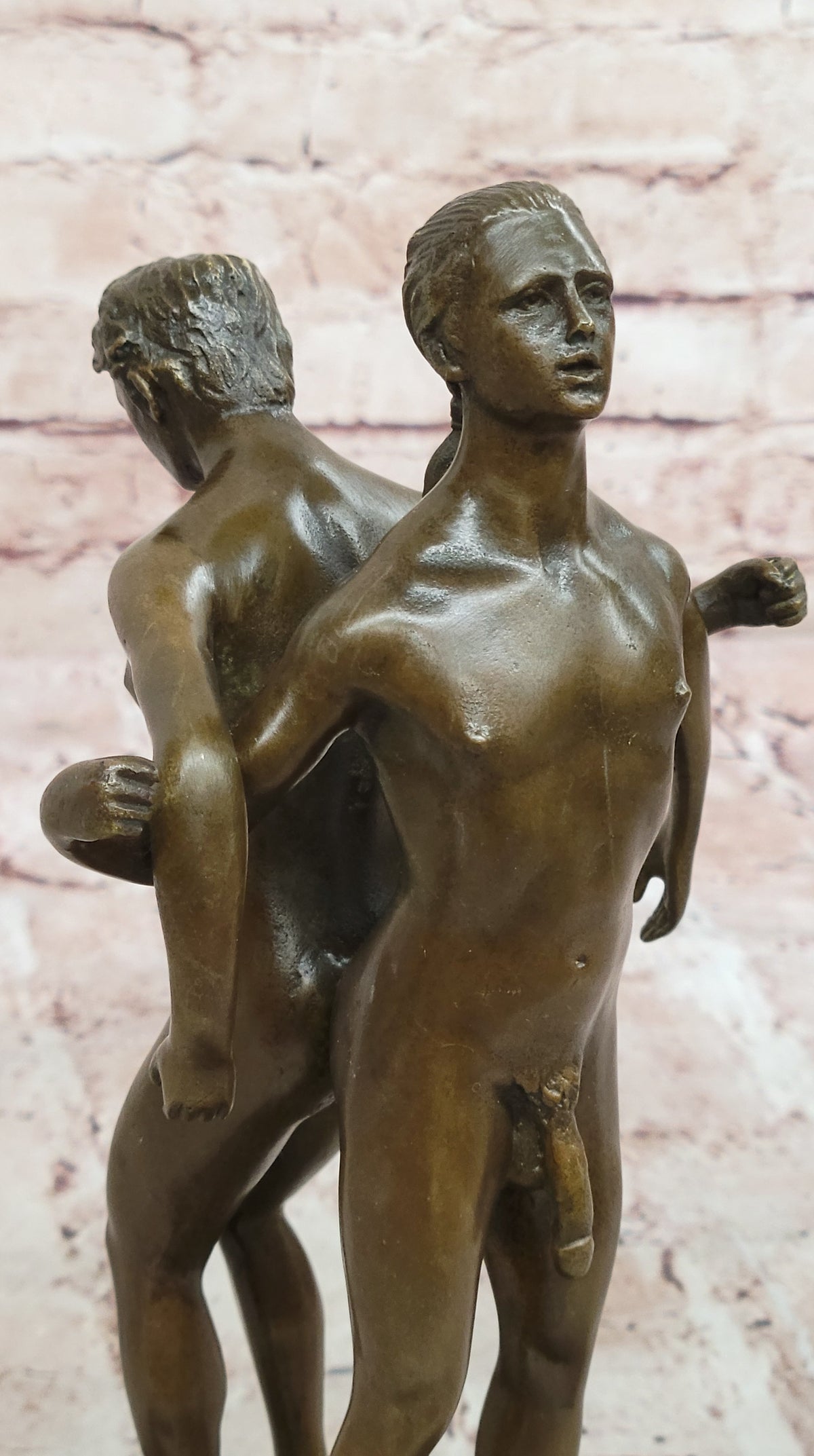 BRONZE NUDE MÄNNER EROTIK AKT GAY PAAR BRONZE FIGUR BRONZE SKULPTUR EROTIC ART