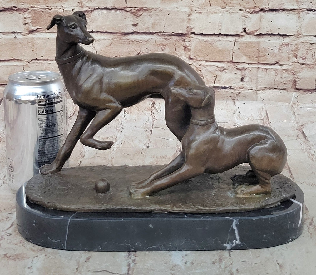 Art Deco Greyhound Dog Statues Museum Quality by Mene