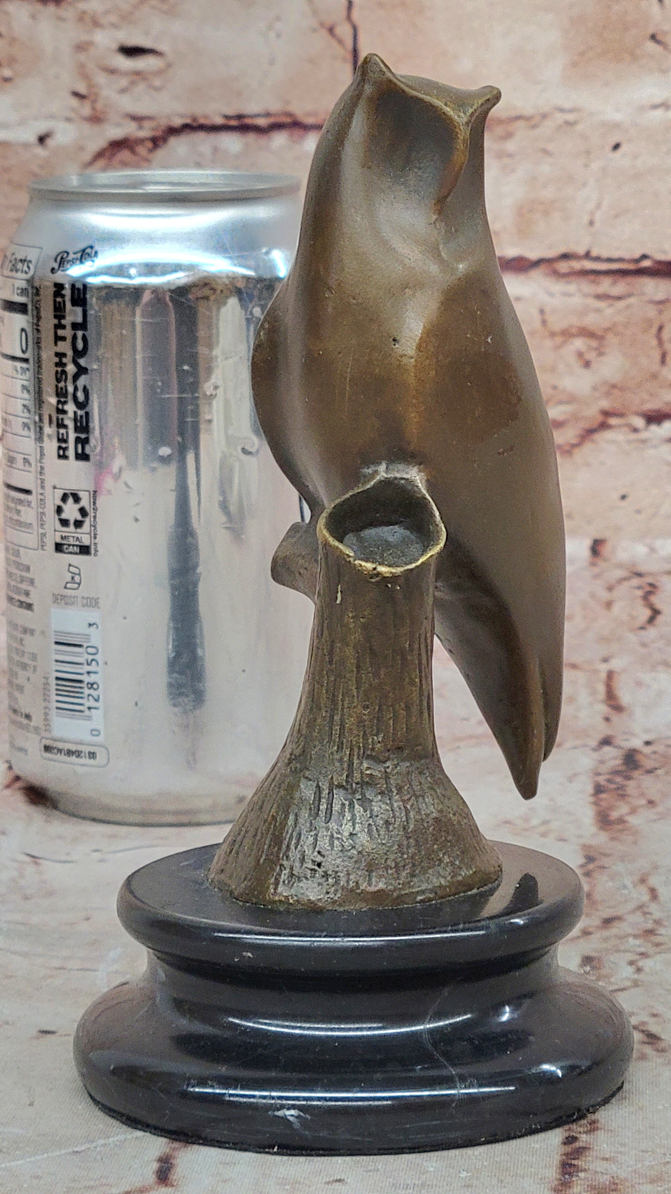 Handcrafted Owl Bird Modern Bronze Sculpture Home Office Decor Figurine Figure