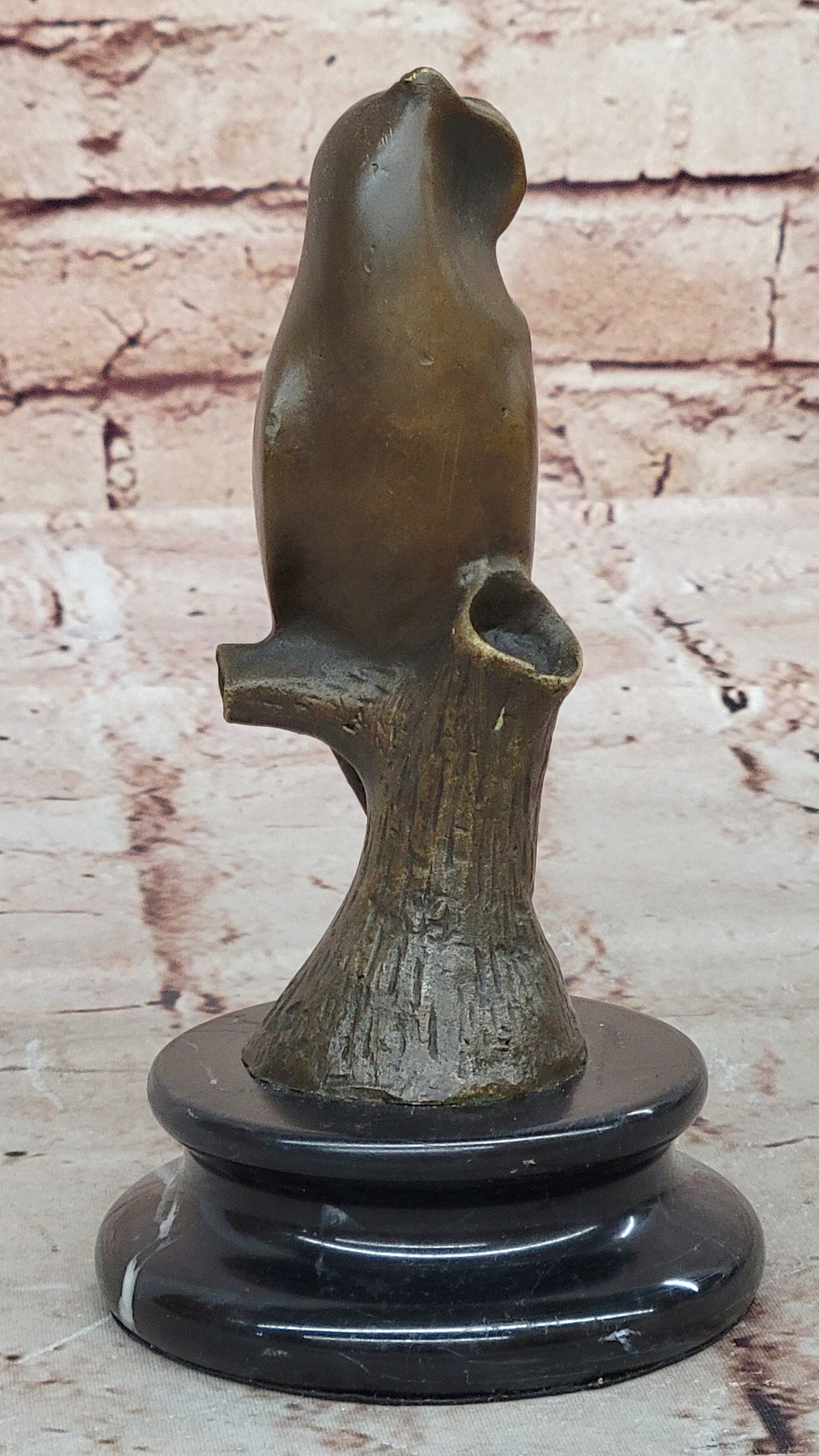 Handcrafted Owl Bird Modern Bronze Sculpture Home Office Decor Figurine Figure