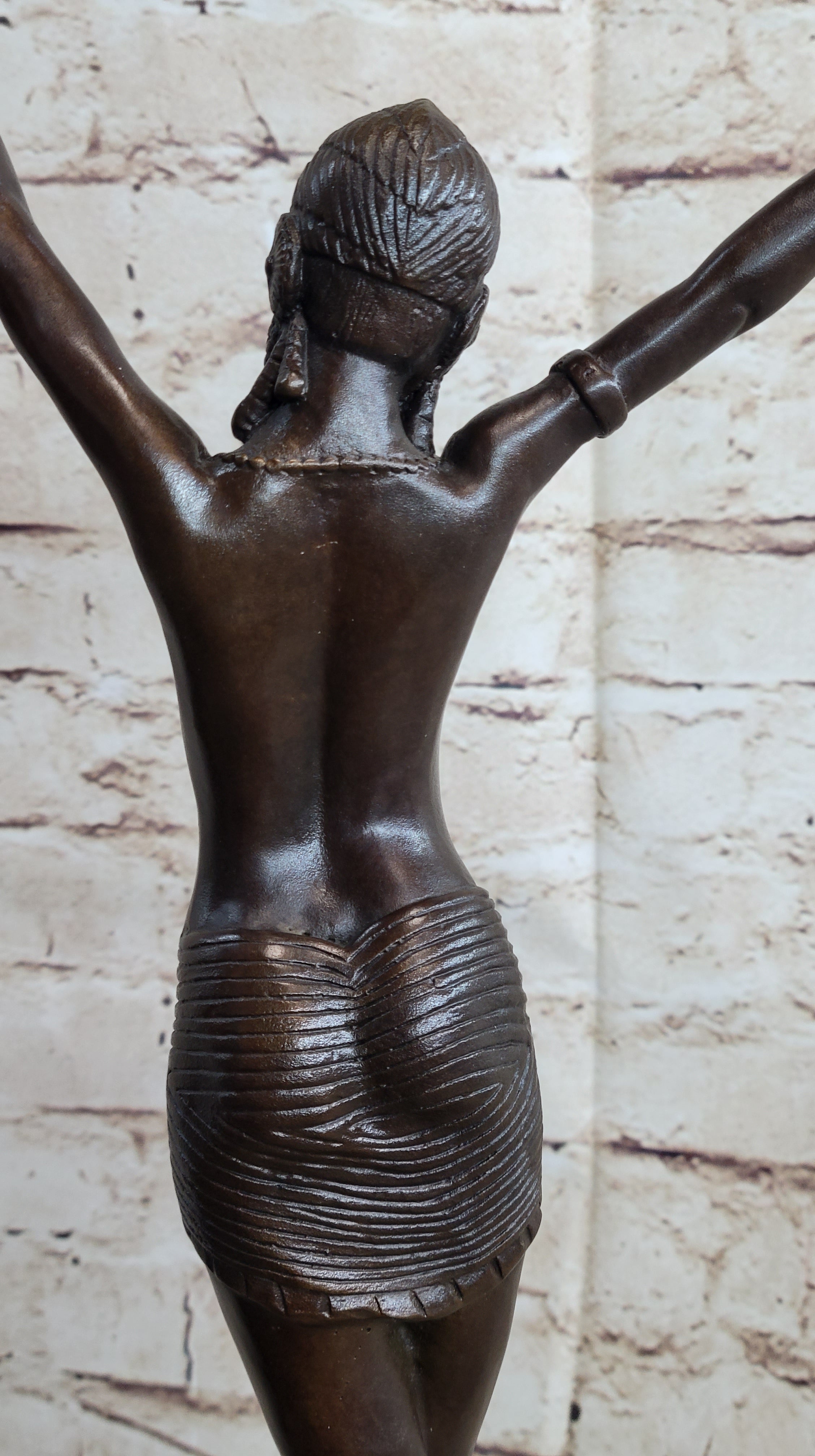Handcrafted Large Ramese Dancer Bronze Museum Quality Art work Figurine Nude