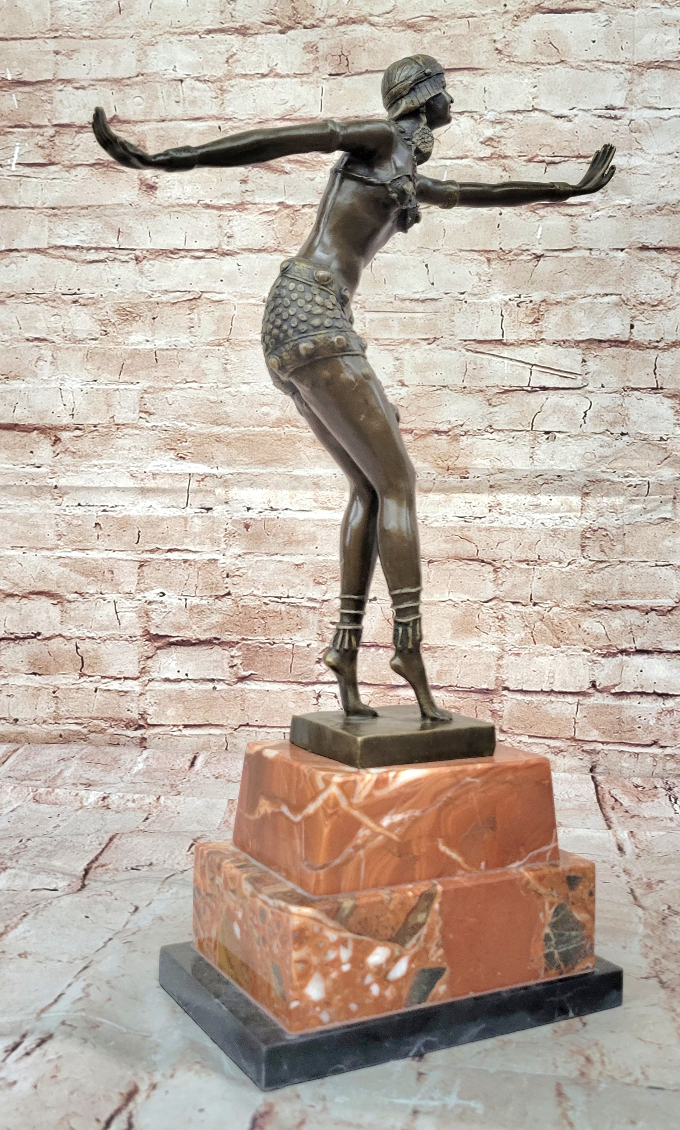 Demetre H. Chiparus Art Deco Bronze Dancer Statue Figurine Kapurthala Figurine