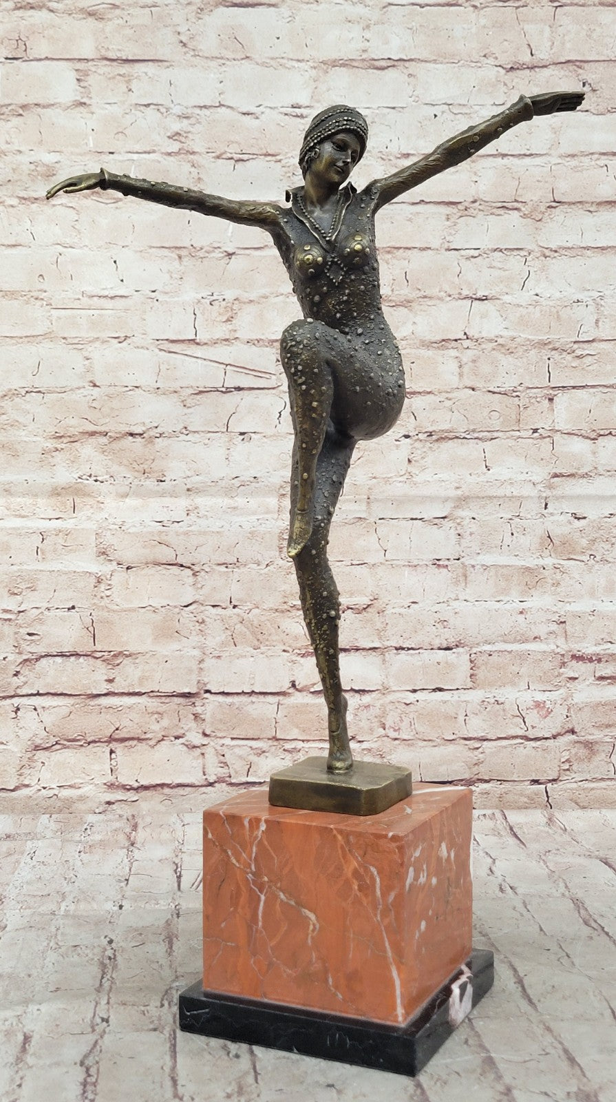 Handcrafted bronze sculpture SALE Chiparus By Dancer Lovely Figurine Figure Sale