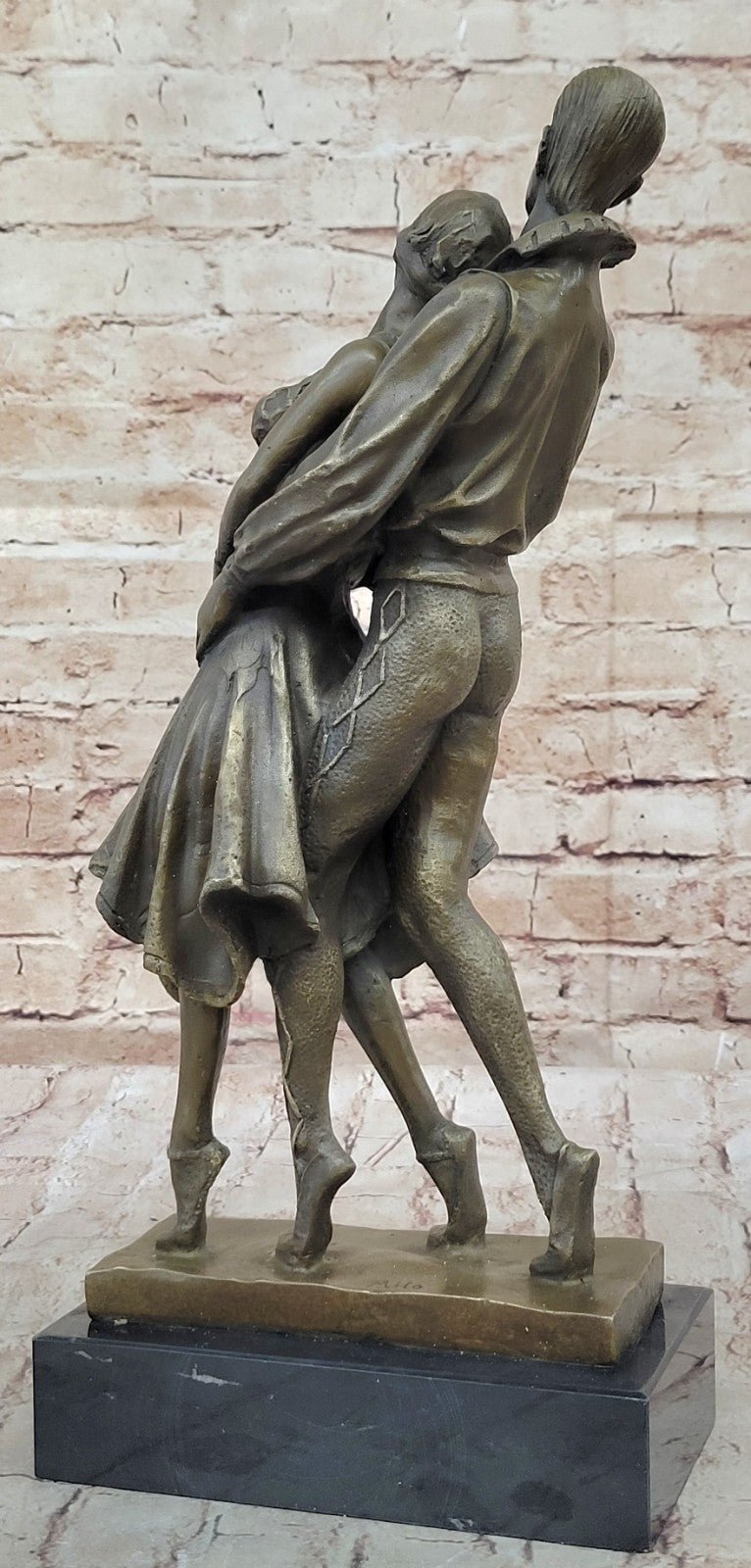 Art Deco Romantic Couple Dancing by Romanian Artist Chiparus Bronze Sculpture