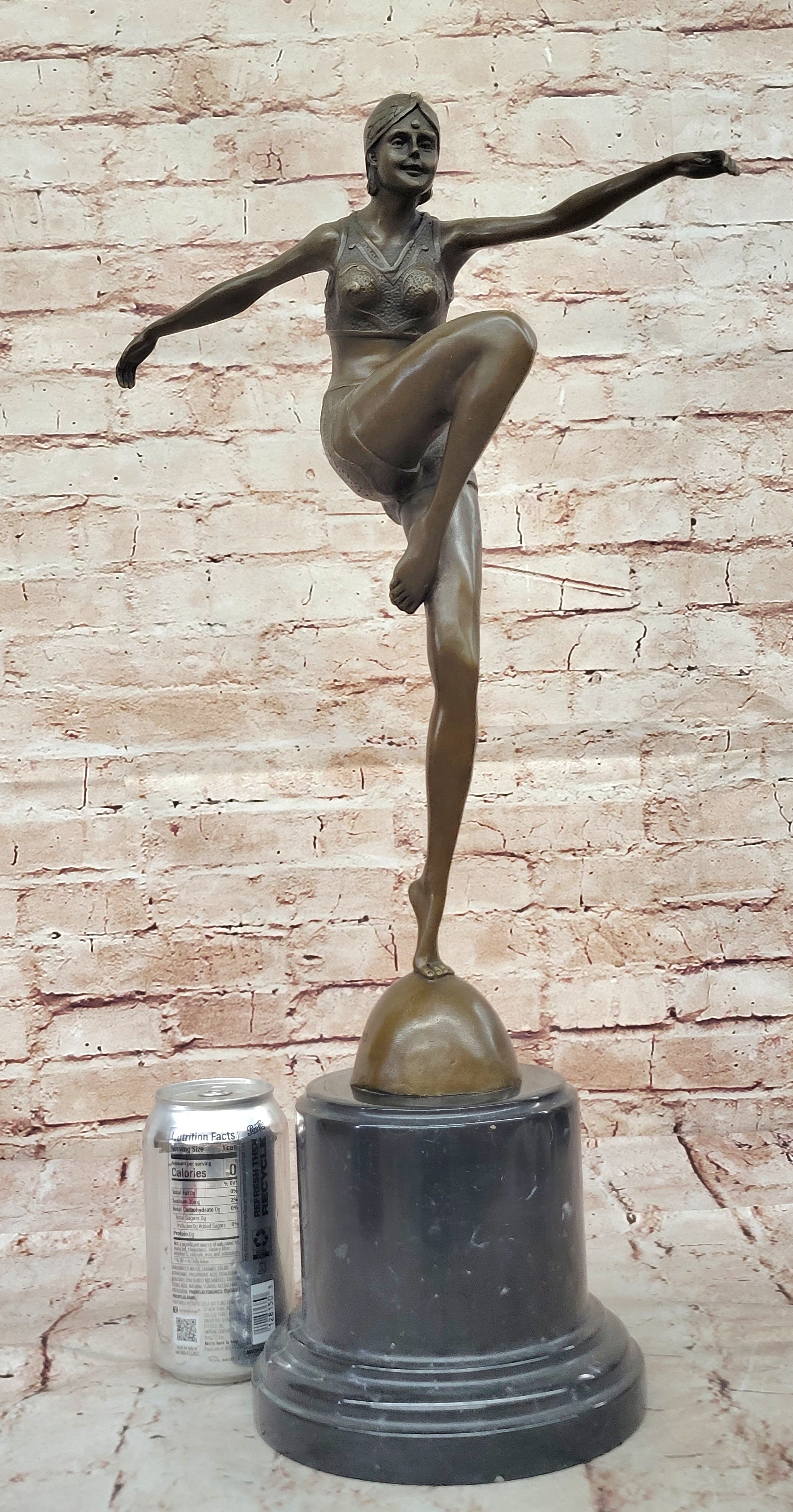 Genuine 100% Solid Bronze Gorgeous Female Woman Dancer by Chiparus Gift