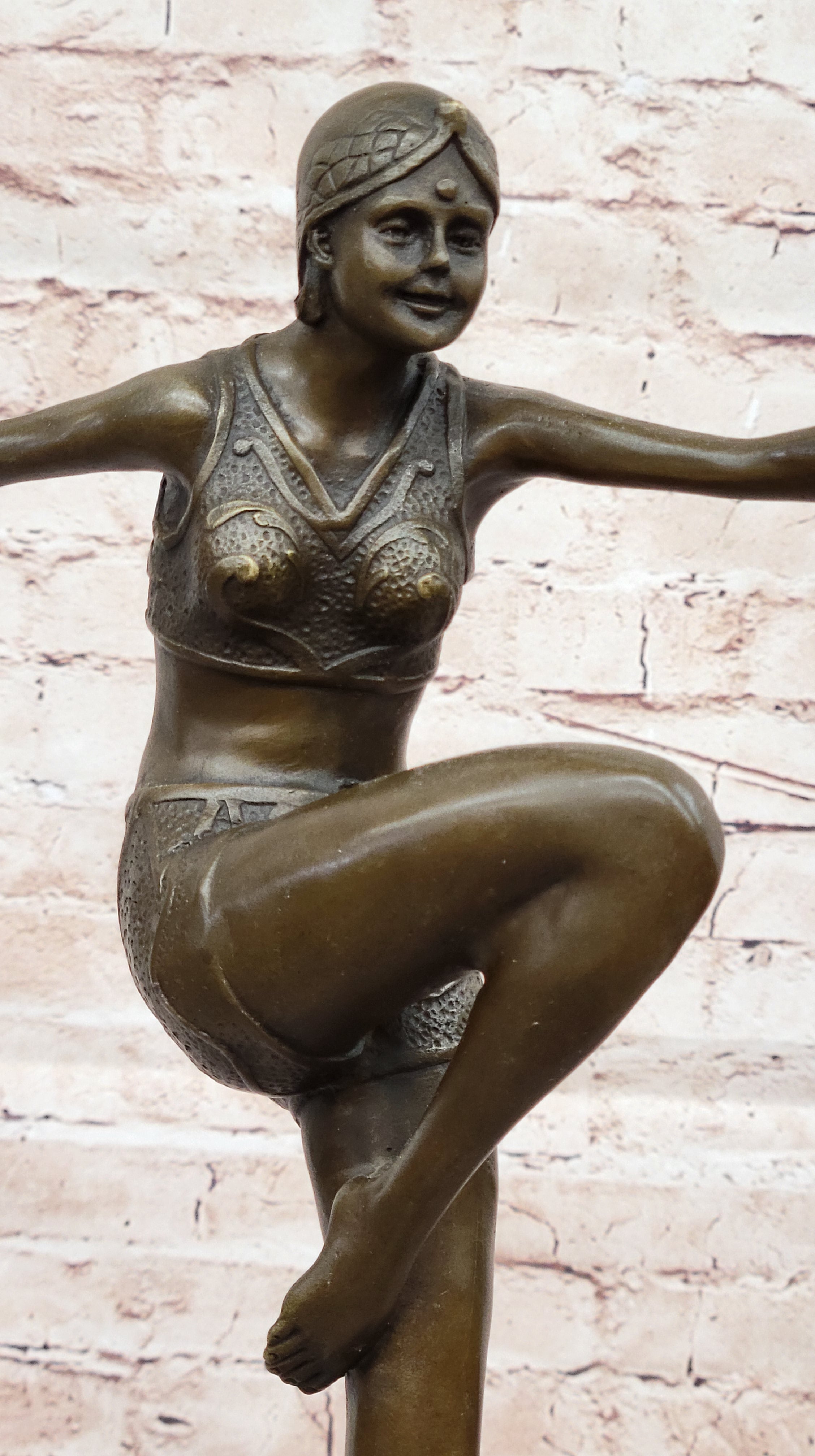Genuine 100% Solid Bronze Gorgeous Female Woman Dancer by Chiparus Gift