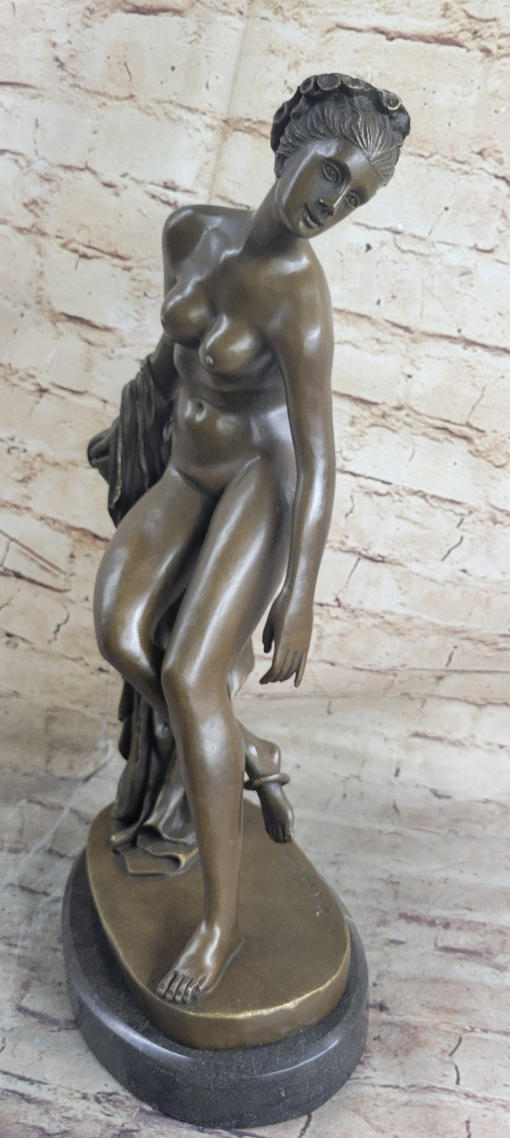 Abstract Woman Nude Girl Bronze Statue Art Deco Sculpture Figurine Figure