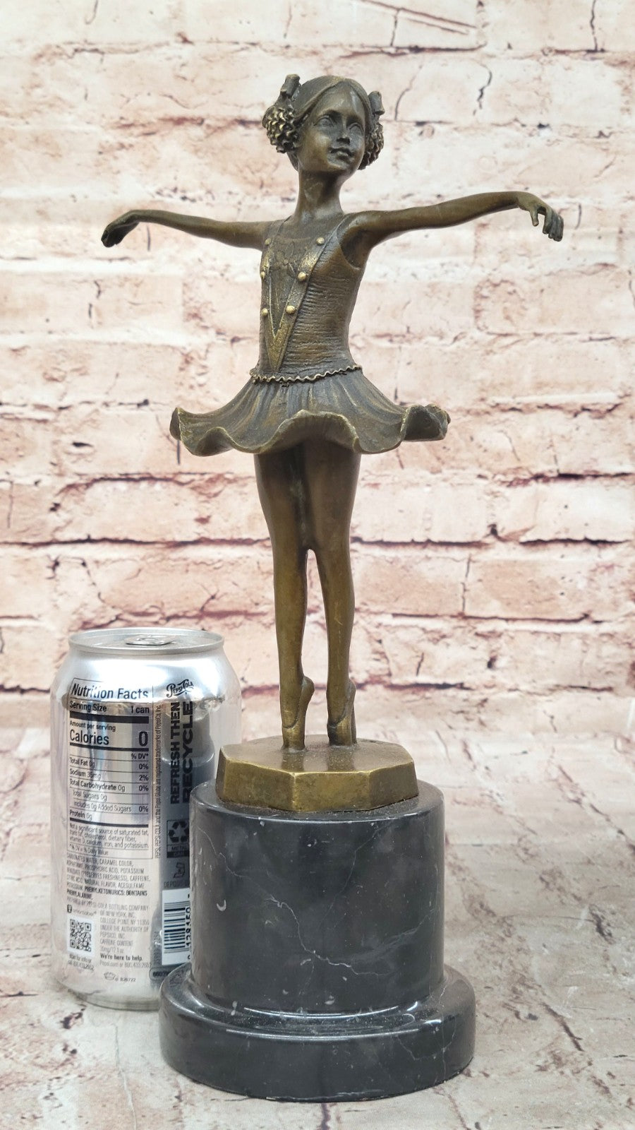 Child Danceing Girl Ballerina Home Garden Decor Bronze Sculpture Statue Art Gift