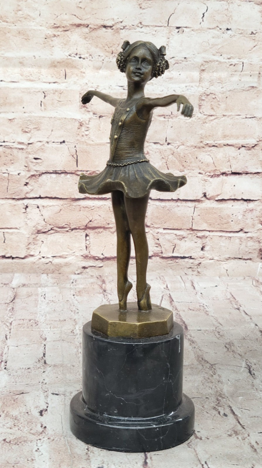 Child Danceing Girl Ballerina Home Garden Decor Bronze Sculpture Statue Art Gift