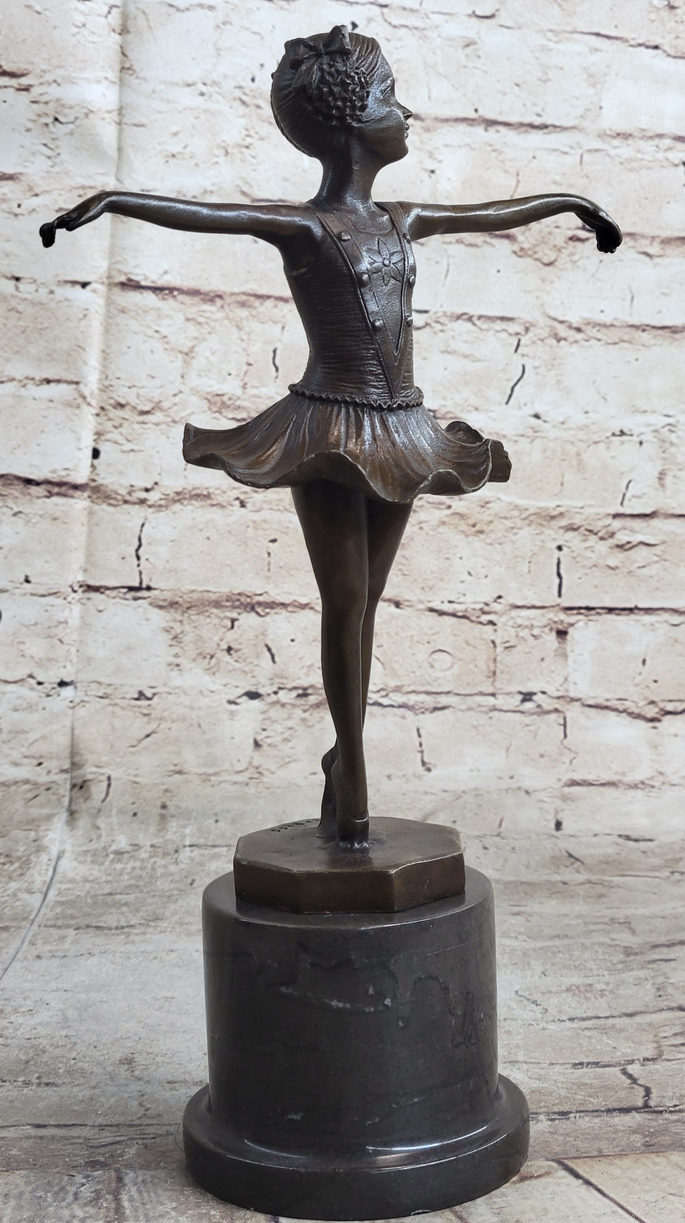 Child Danceing Girl Ballerina Home Garden Decor Bronze Sculpture Statue Art Gift
