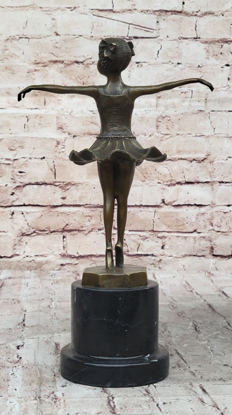 Child Danceing Girl Ballerina Home Garden Decor Bronze Sculpture Statue Art Gift