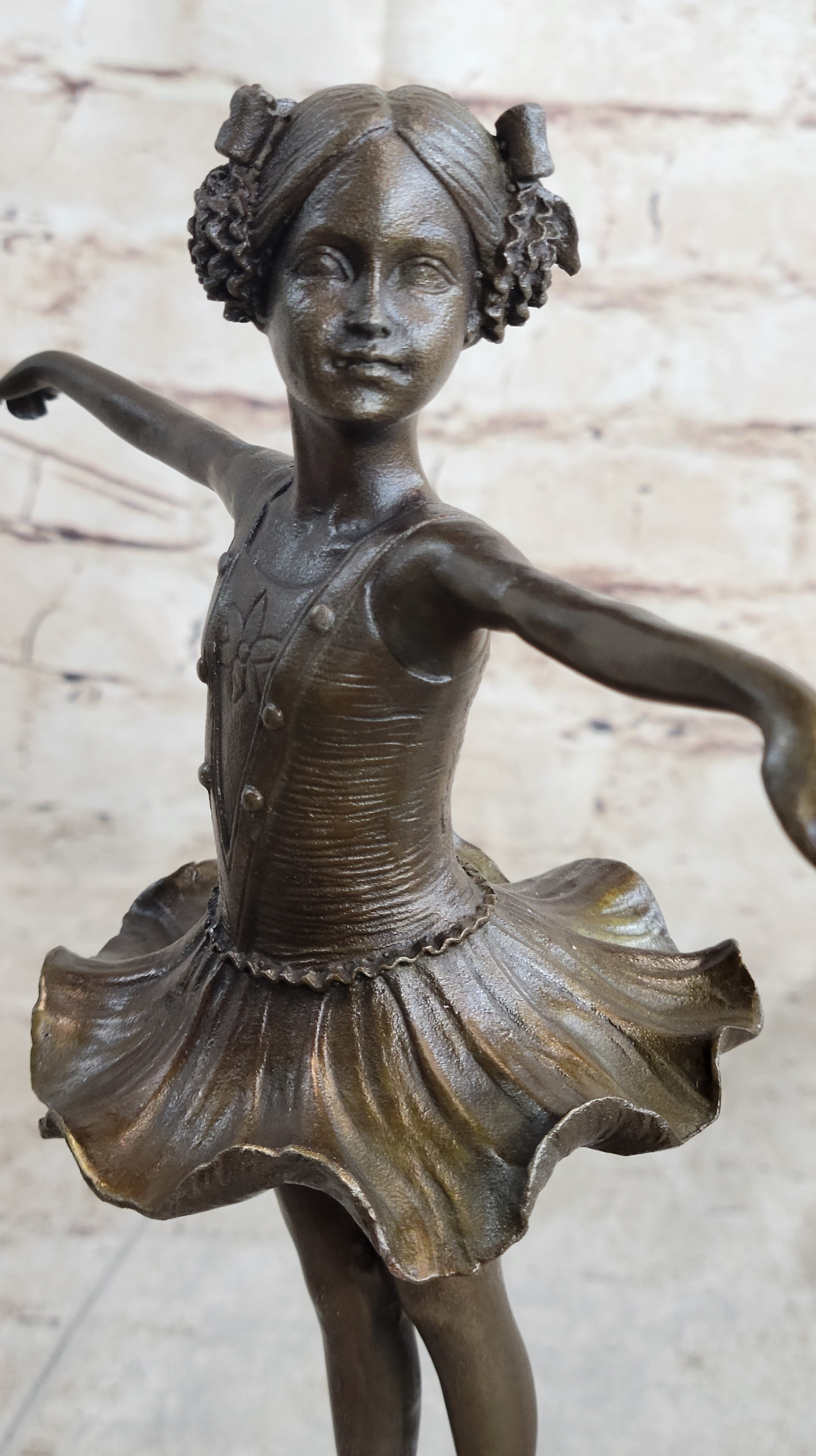 Child Danceing Girl Ballerina Home Garden Decor Bronze Sculpture Statue Art Gift