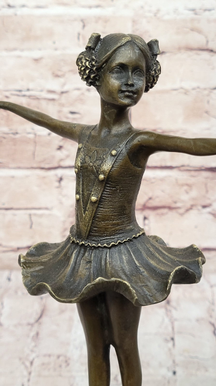 Child Danceing Girl Ballerina Home Garden Decor Bronze Sculpture Statue Art Gift