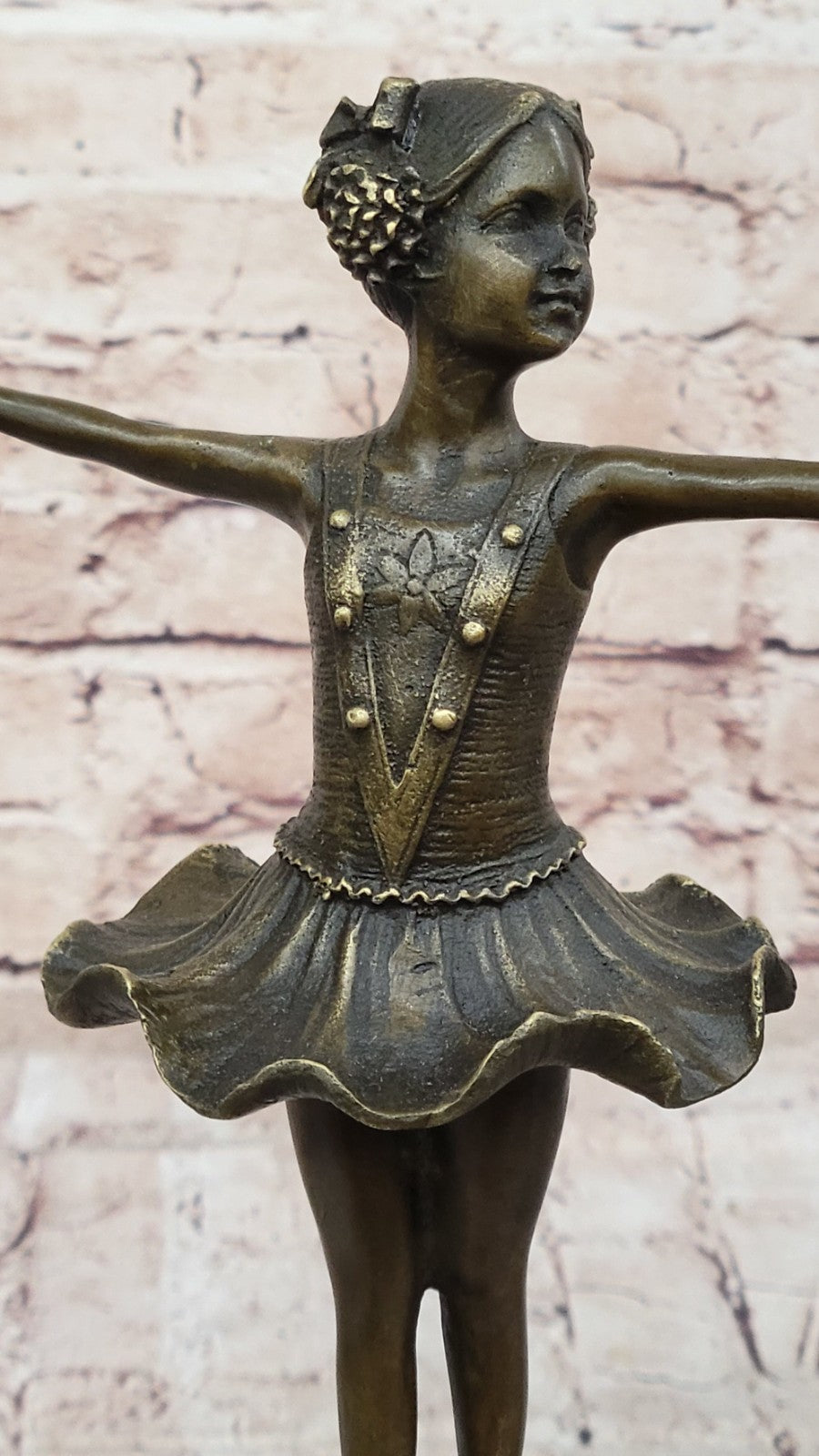 Child Danceing Girl Ballerina Home Garden Decor Bronze Sculpture Statue Art Gift