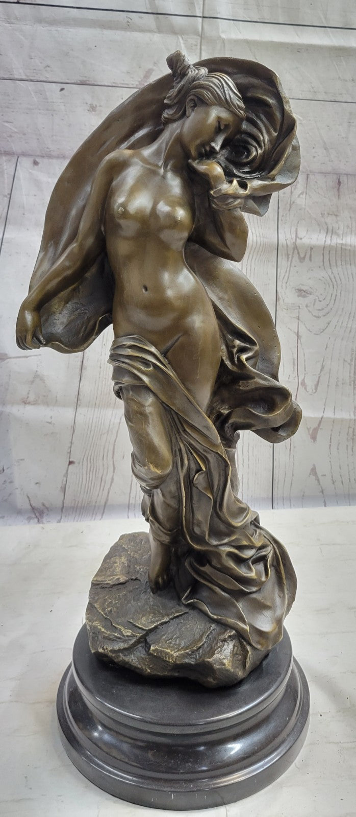 Art Nouveau Signed Pittaluga "Alice" Bronze Figurine – Elegant Sculpture for Home Decor SALE