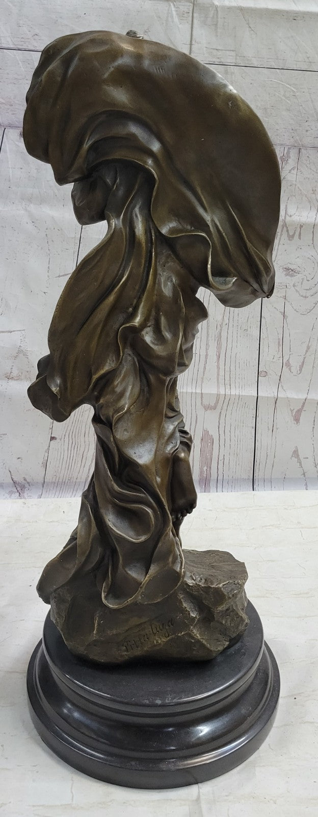 Art Nouveau Signed Pittaluga "Alice" Bronze Figurine – Elegant Sculpture for Home Decor SALE