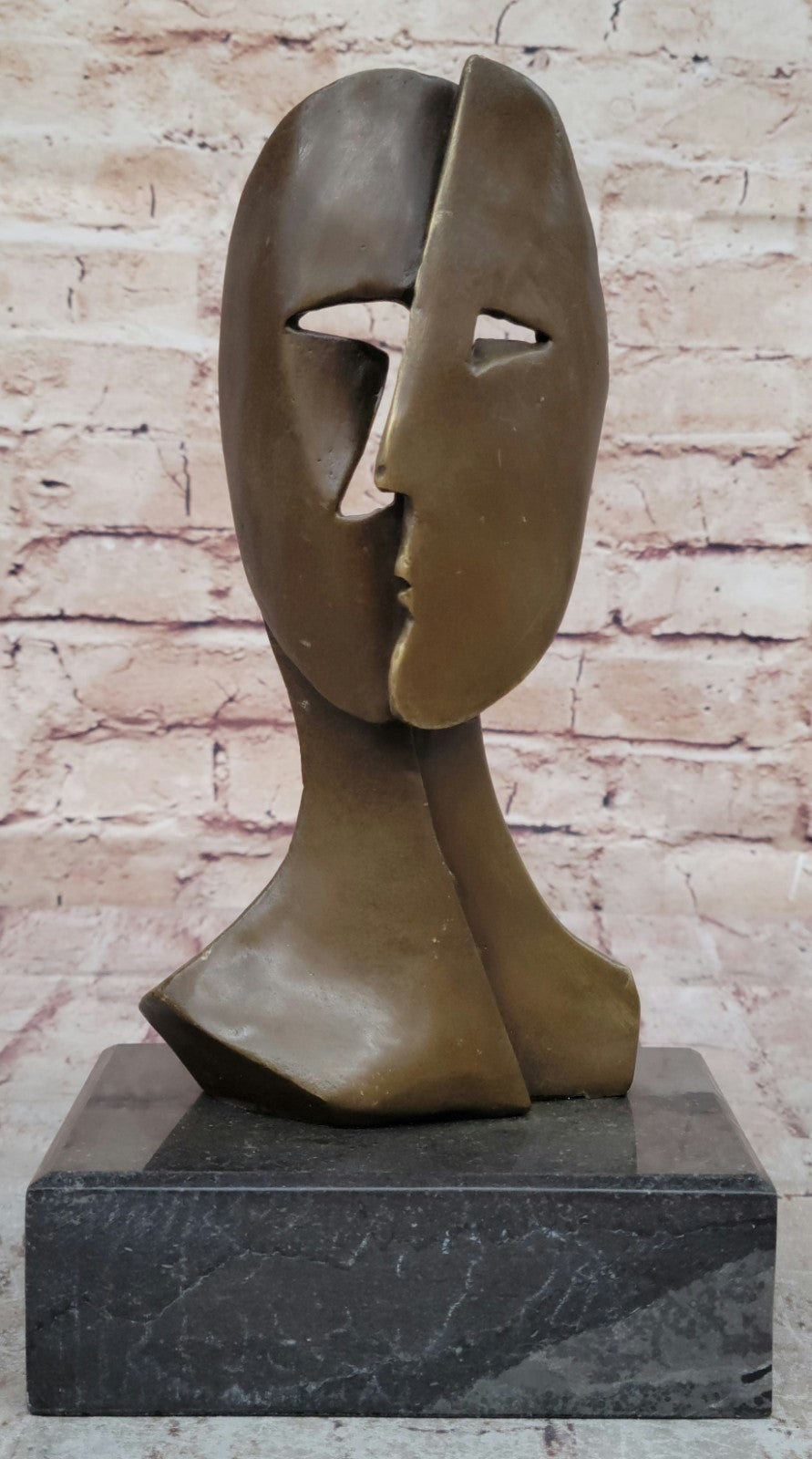 Pablo Picasso inspired Bronze Sculpture BEHIND THE MASK Hot Cast Artwork Figure
