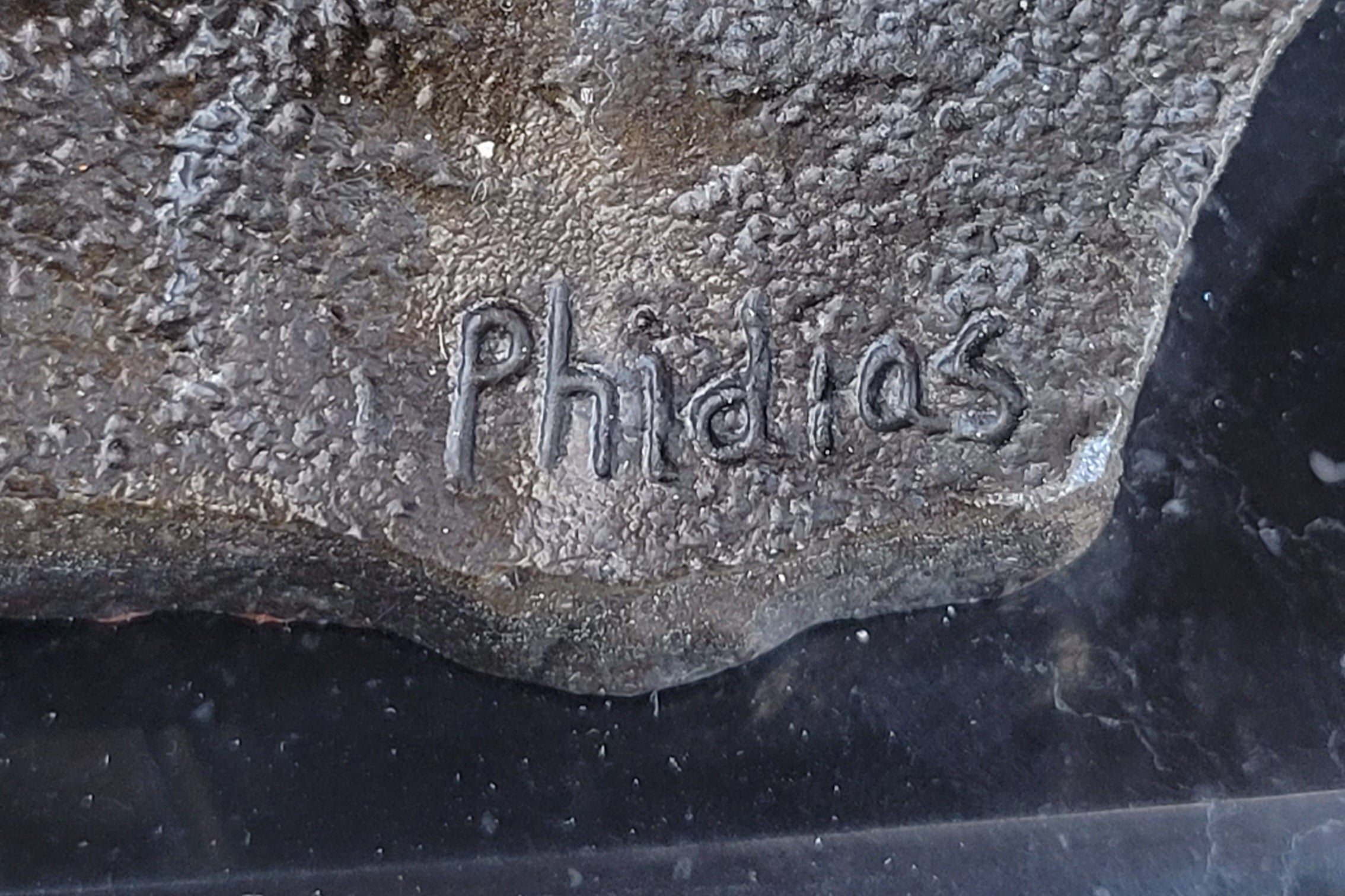 Signed Greek God Pluto With Dog Hot Cast Bronze Sculpture Statue Figure Figurine