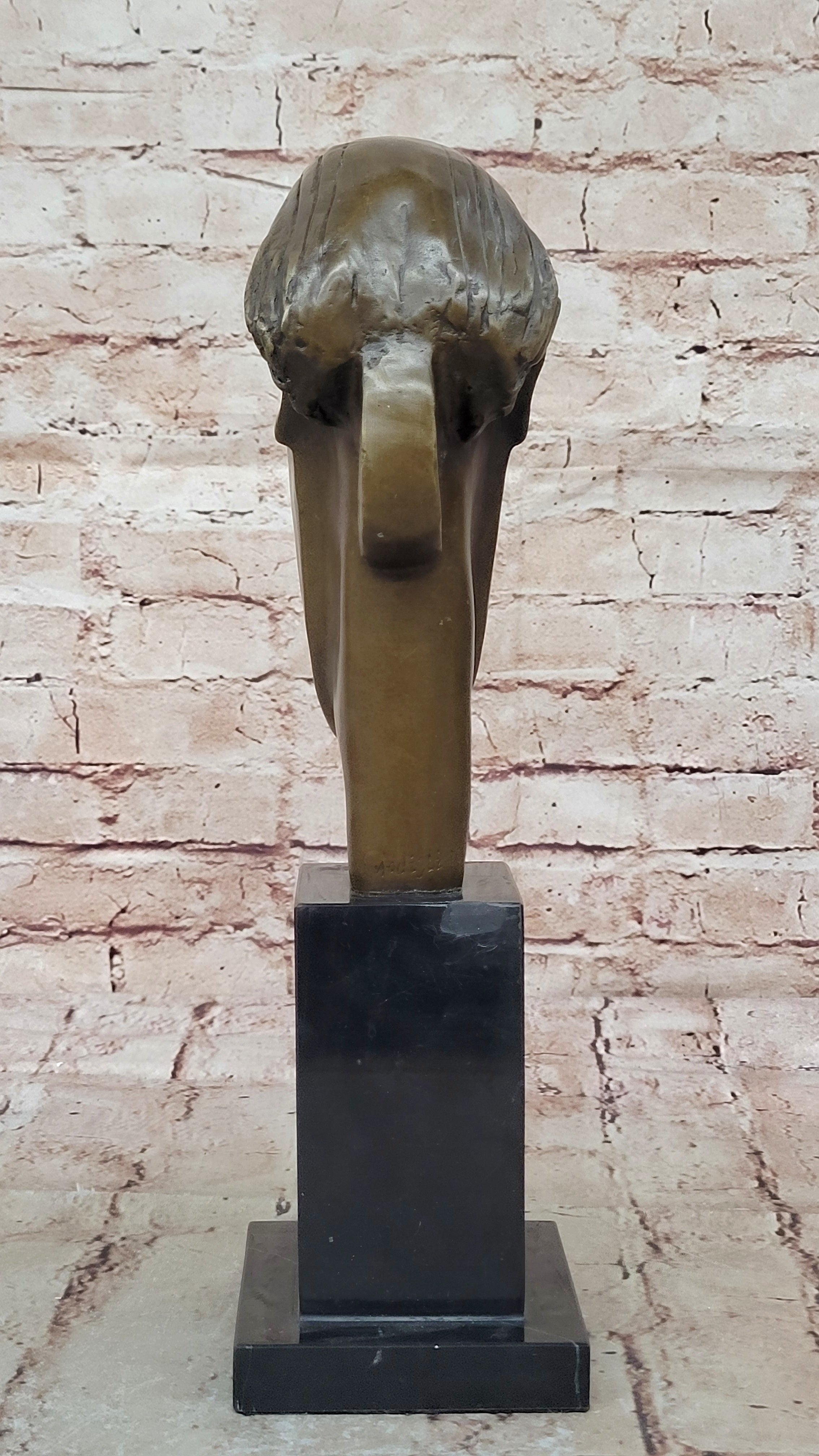 AMEDEO MODIGLIANI TRIBUTE - BRONZE SCULPTURE - THE HEAD OF CARYATID - SIGNED !