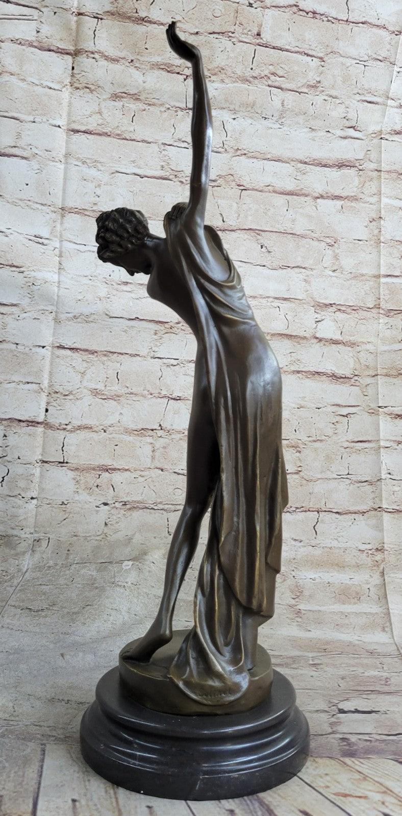 Female Nude Dancer Art Deco Hot Cast HandCraft Bronze Sculpture Statue Figure NR