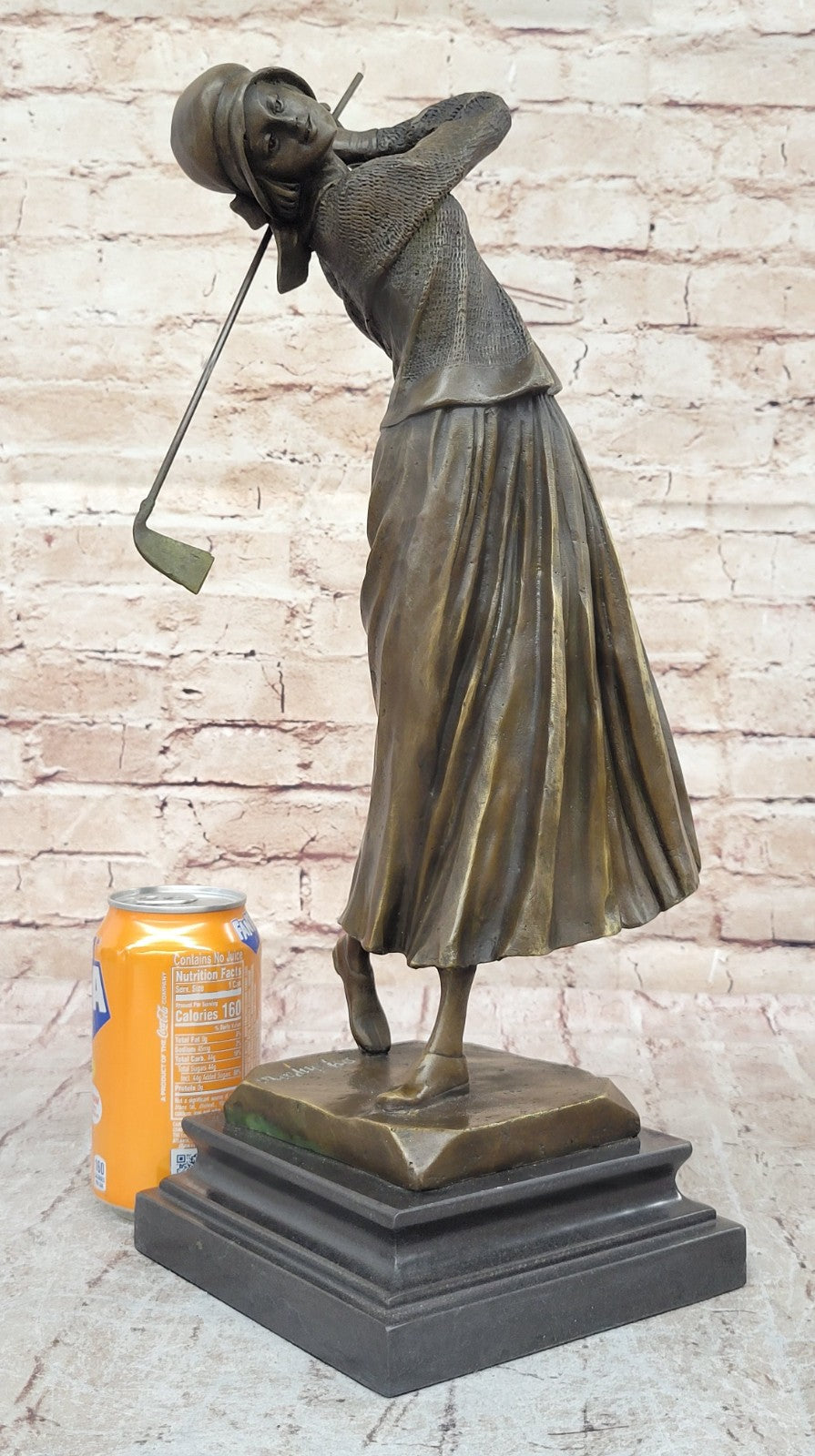 Real Female Golfer Golf Sport Bronze Statue Sculpture Figurine Figure Sale