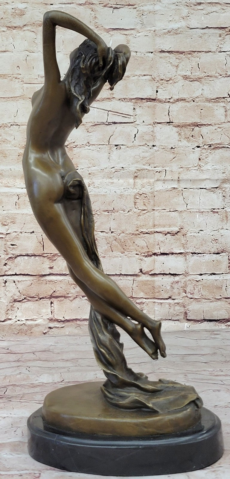 Nude Female Woman Lady Bronze Sculpture Figurine Hot Cast Home Office Decor