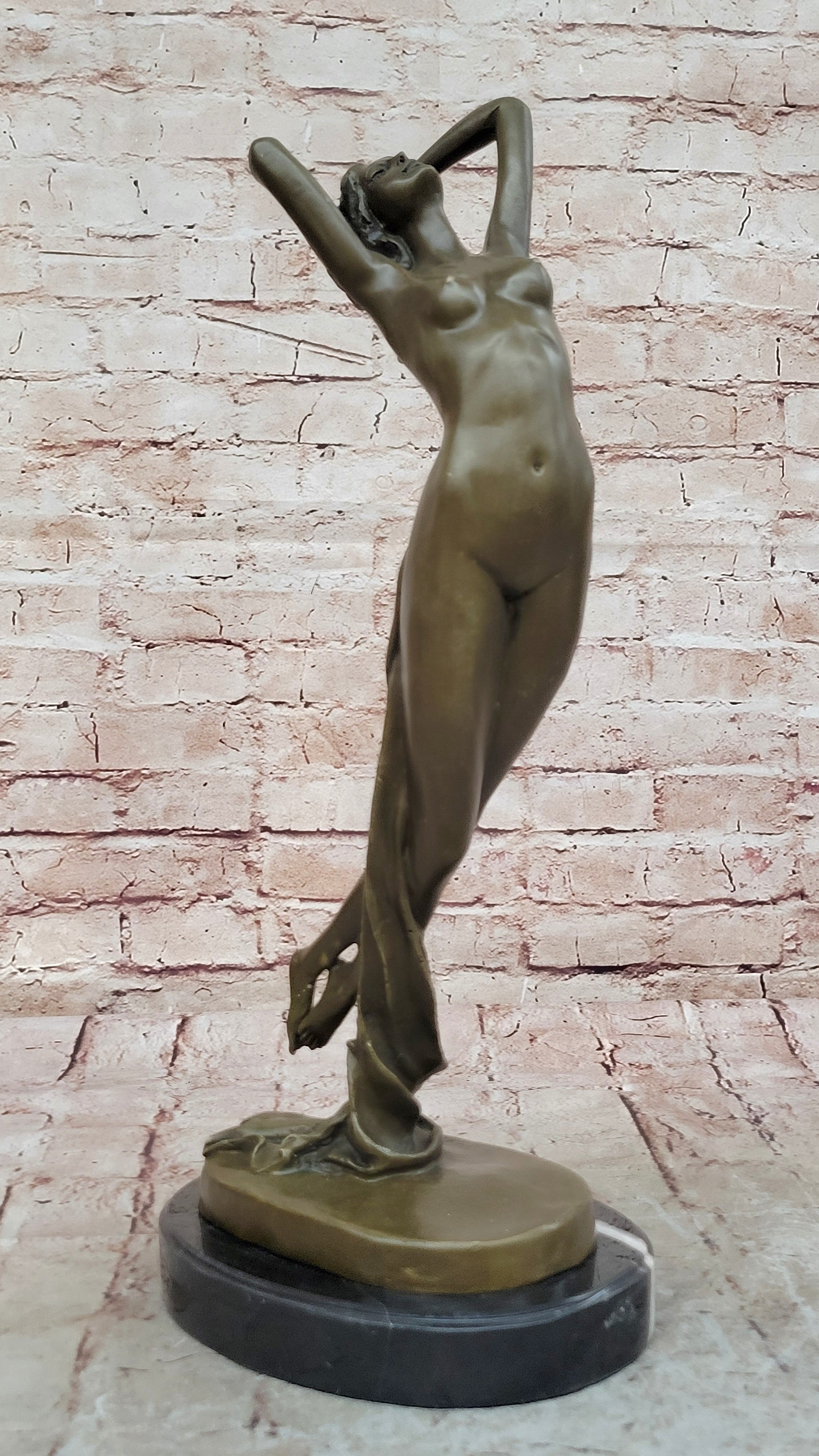 Nude Female Woman Lady Bronze Sculpture Figurine Hot Cast Home Office Decor