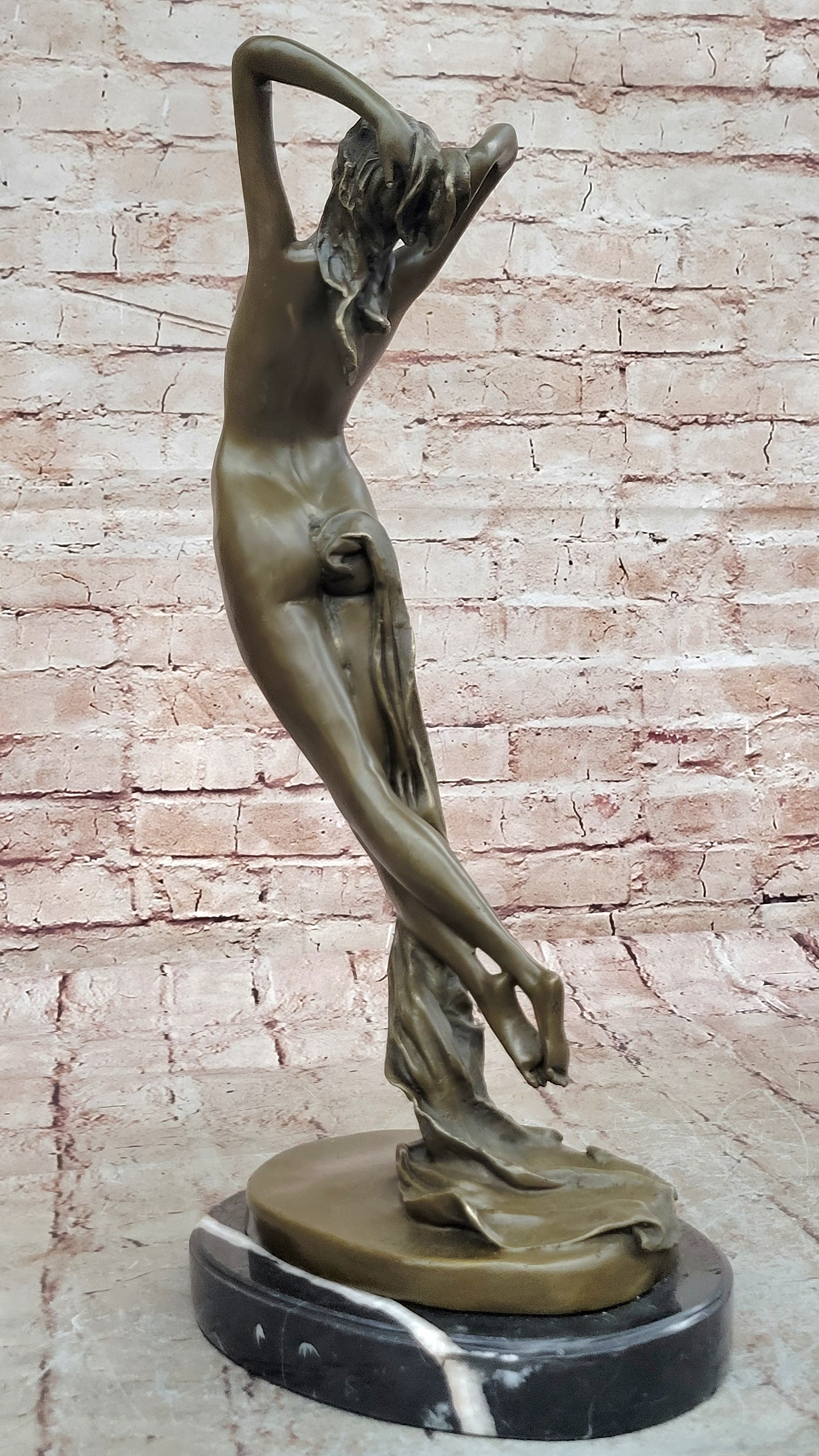 Nude Female Woman Lady Bronze Sculpture Figurine Hot Cast Home Office Decor