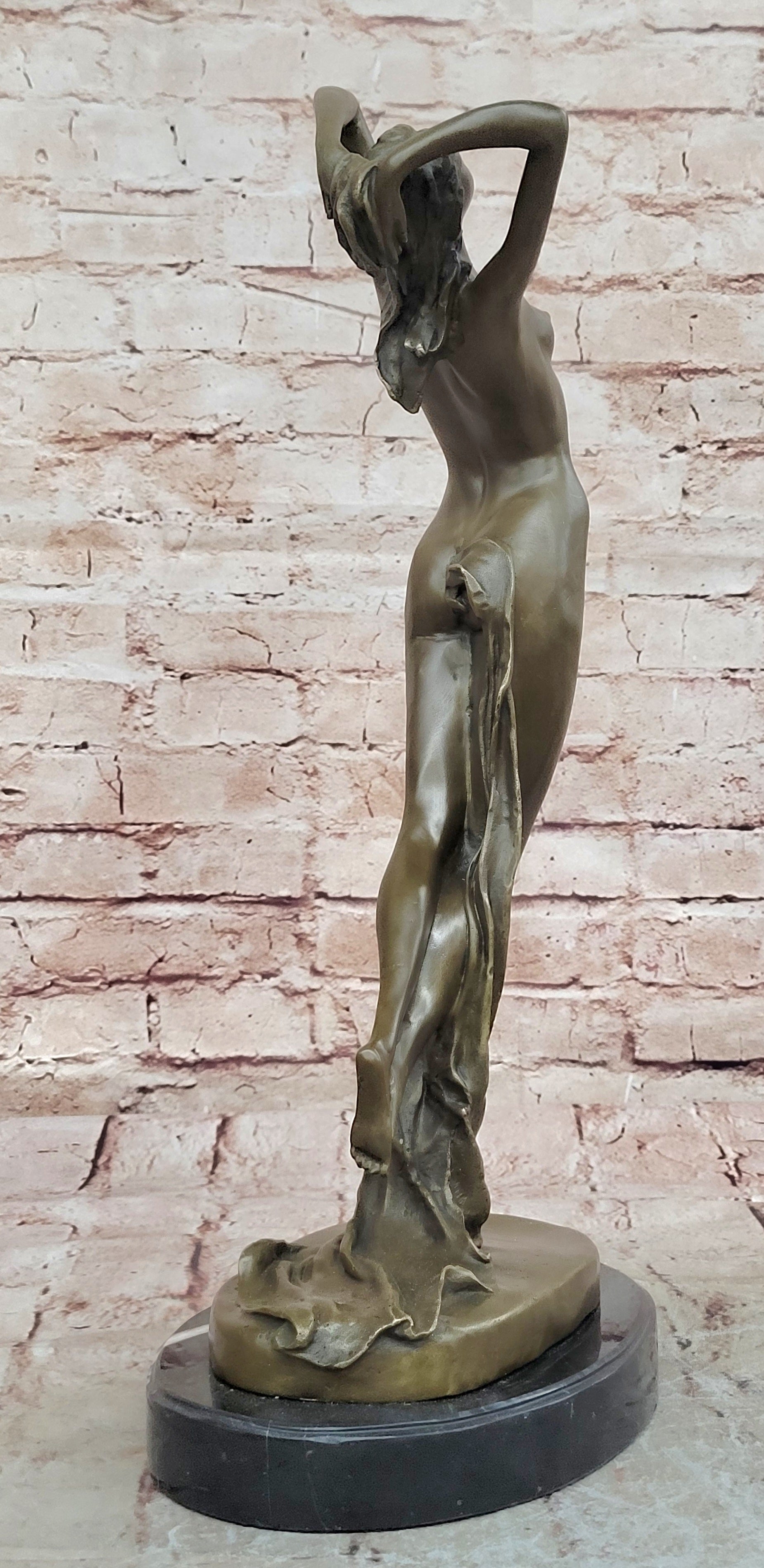 Nude Female Woman Lady Bronze Sculpture Figurine Hot Cast Home Office Decor