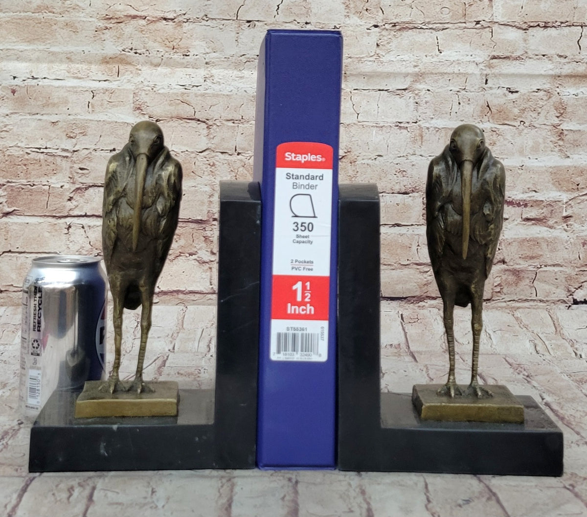 Art Deco Genuine bronze Sitting Birds bookend by Salvador Dali France Decor Gift