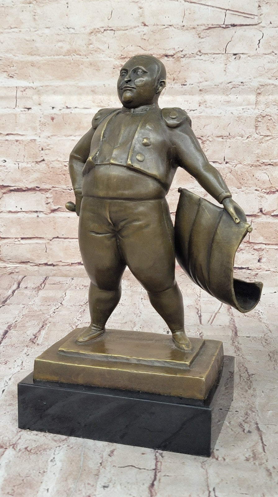 Genuine Solid Real Bronze Bull Fighter Bullfighter Matador by Botero Sculpture Gift