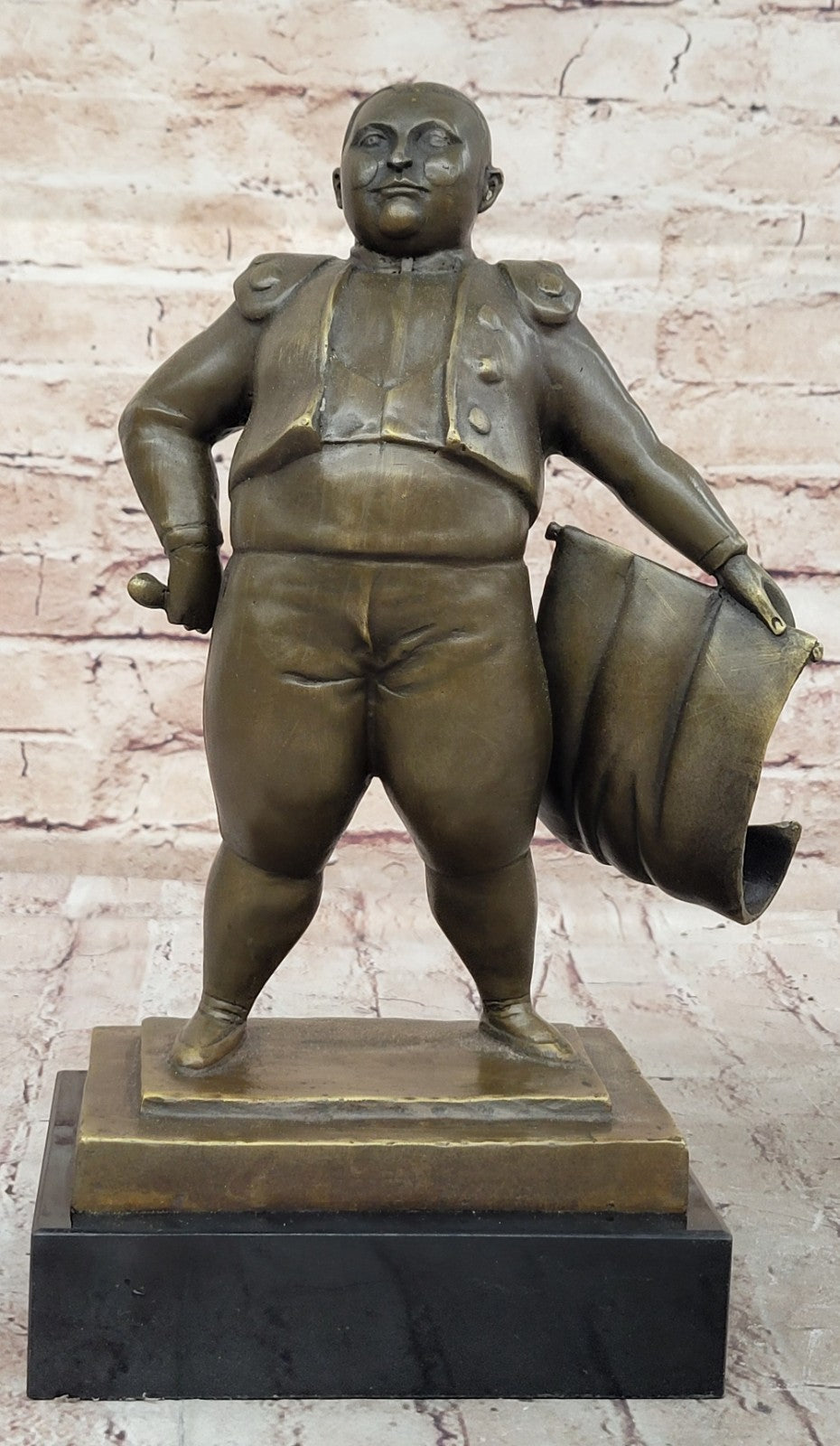 Genuine Solid Real Bronze Bull Fighter Bullfighter Matador by Botero Sculpture Gift