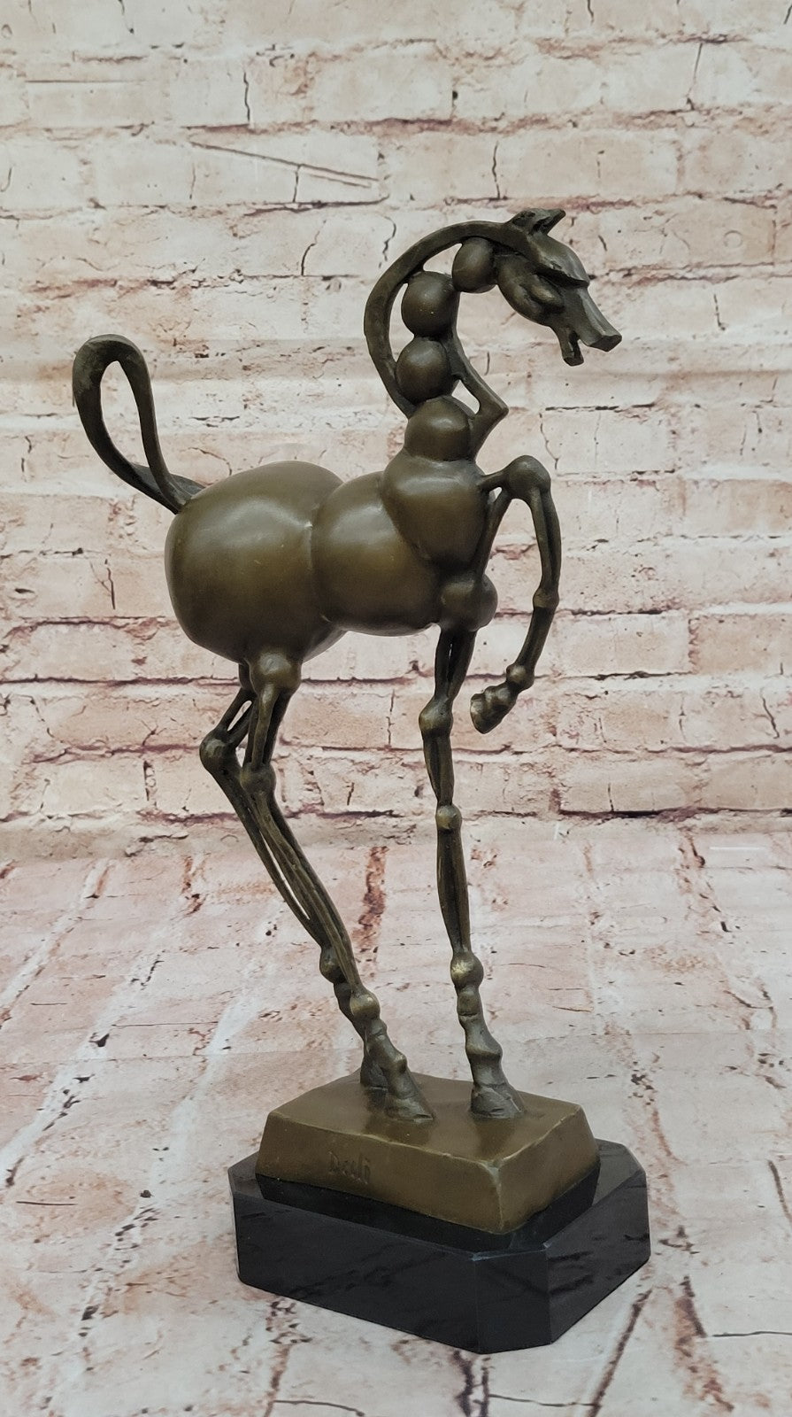 Bronze Sculpture Hot Cast by Lost wax Method Salvador Dali Horse Stallion Figurine Art