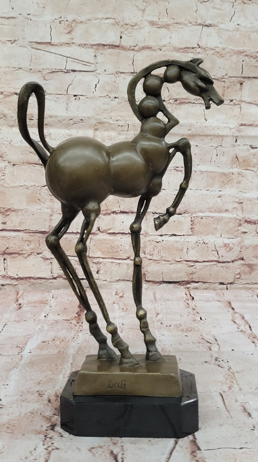 Bronze Sculpture Hot Cast by Lost wax Method Salvador Dali Horse Stallion Figurine Art