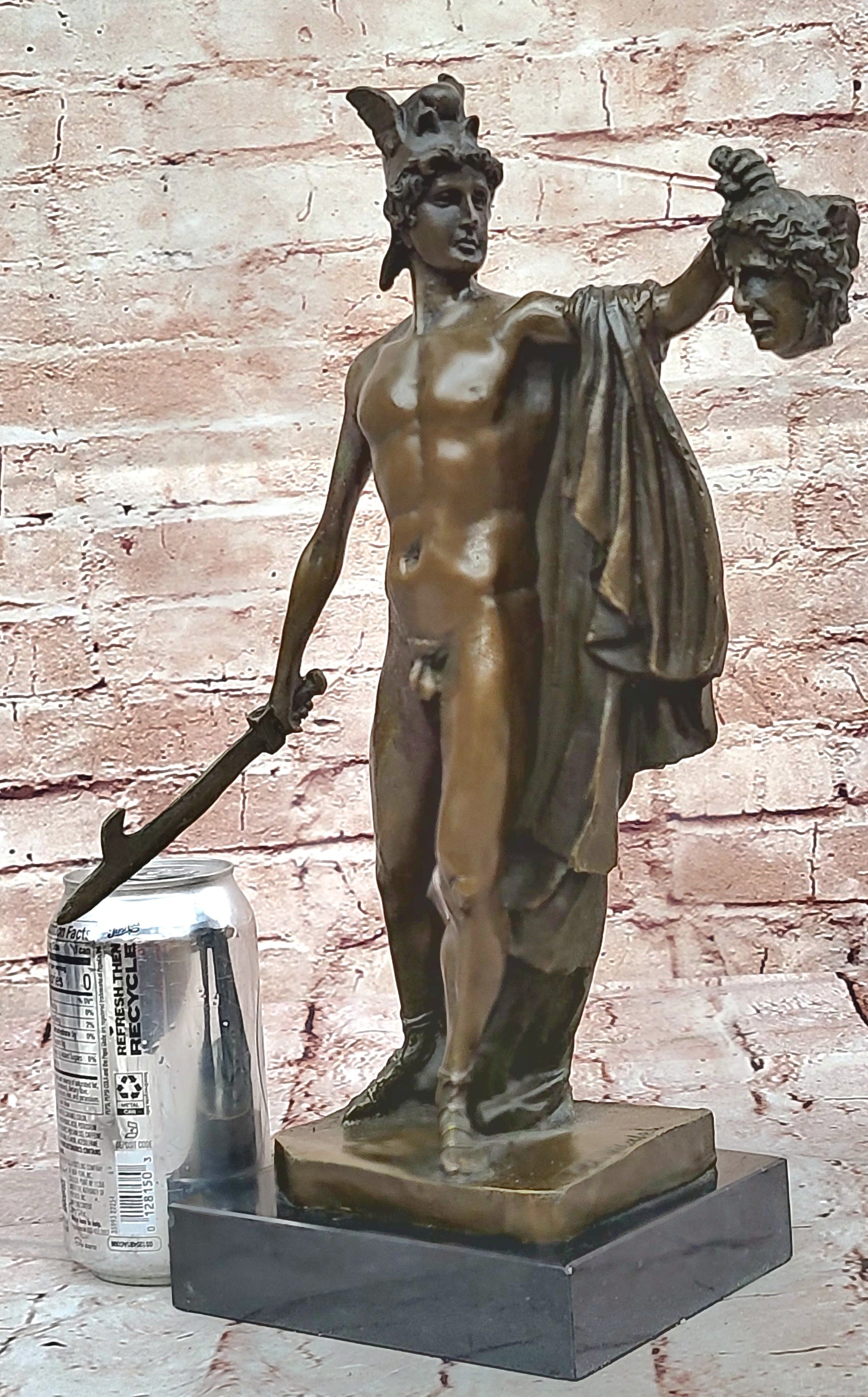 Signed Aldo Vitaleh tribute to Cellini Perseus Beheading the Medusa Bronze Nude
