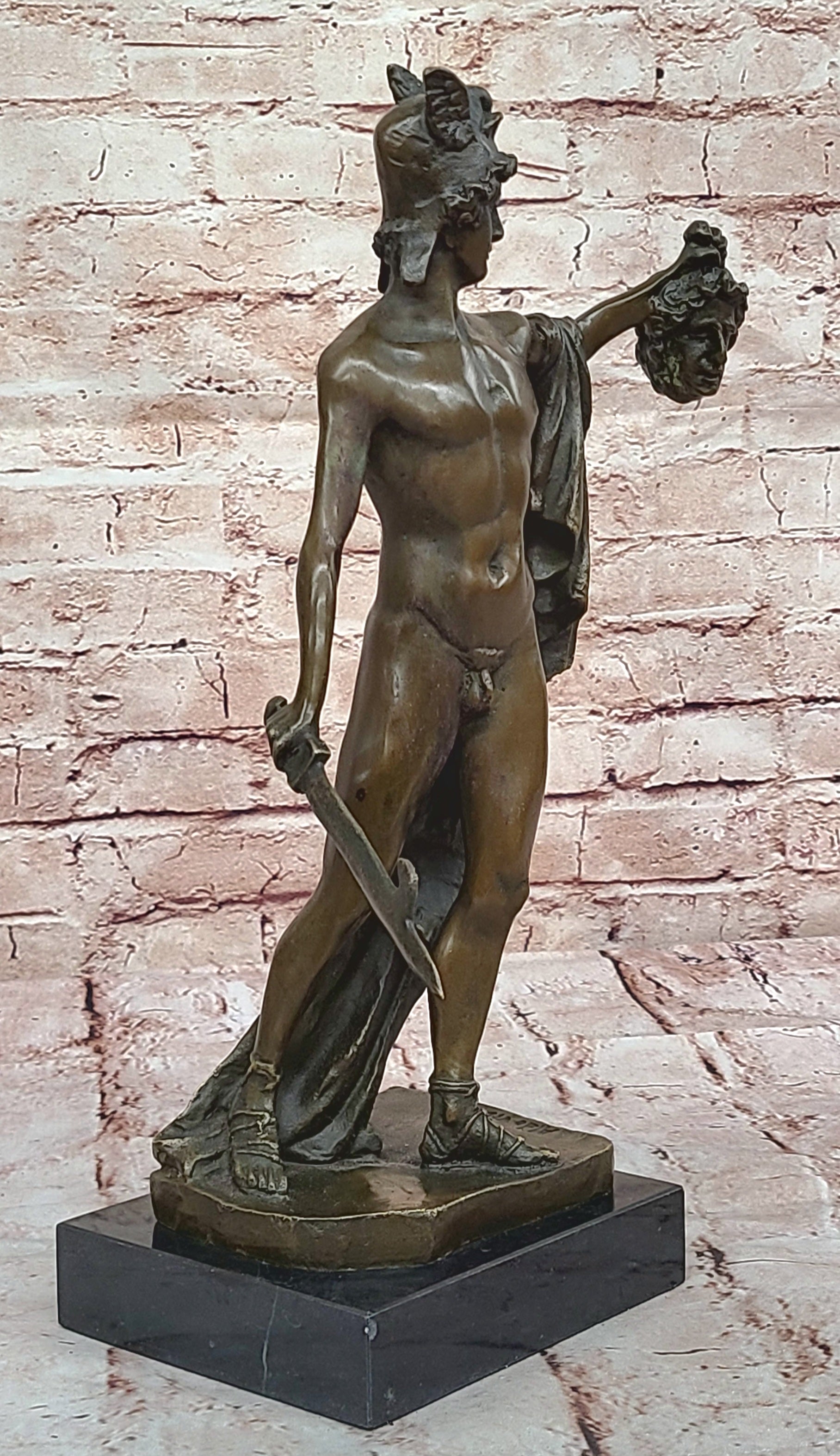 Signed Aldo Vitaleh tribute to Cellini Perseus Beheading the Medusa Bronze Nude