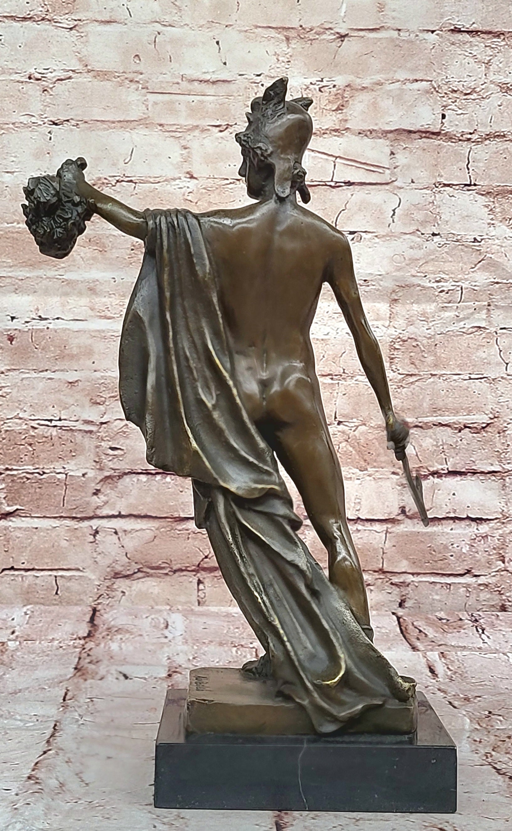 Signed Aldo Vitaleh tribute to Cellini Perseus Beheading the Medusa Bronze Nude