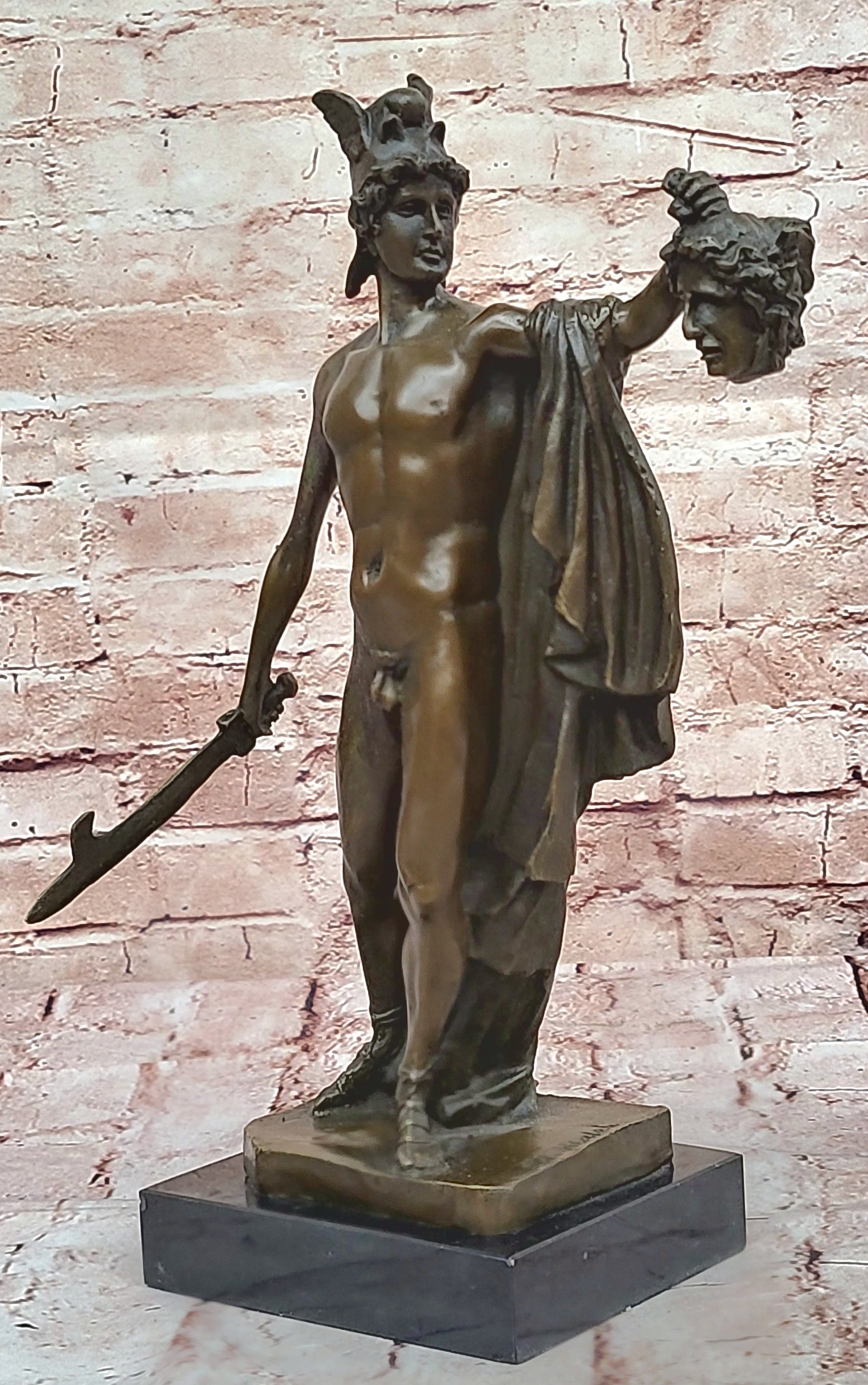 Signed Aldo Vitaleh tribute to Cellini Perseus Beheading the Medusa Bronze Nude