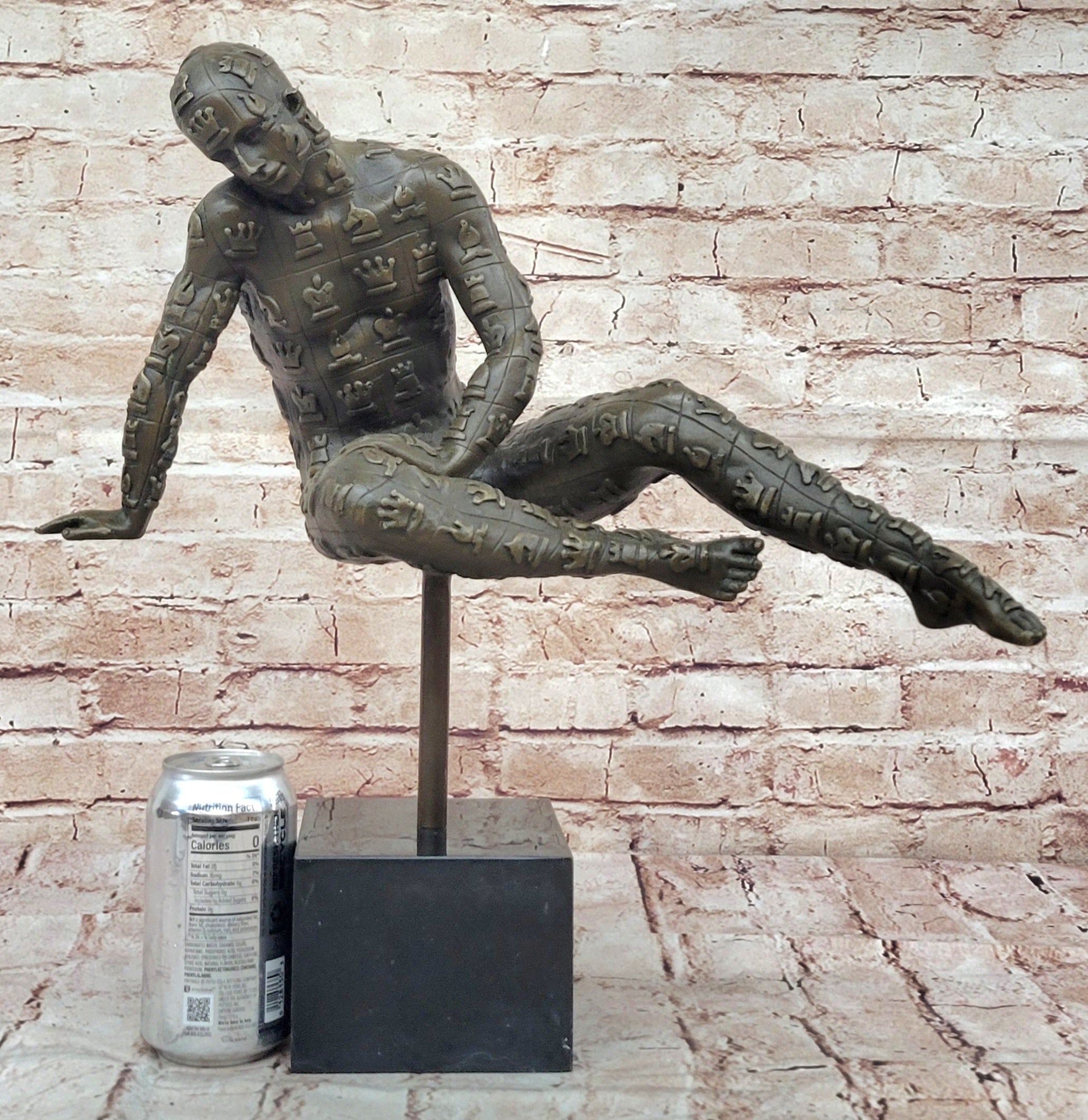 Handmade European Bronze Signed Salvador Dali Title Yogi Mid Century Artwork